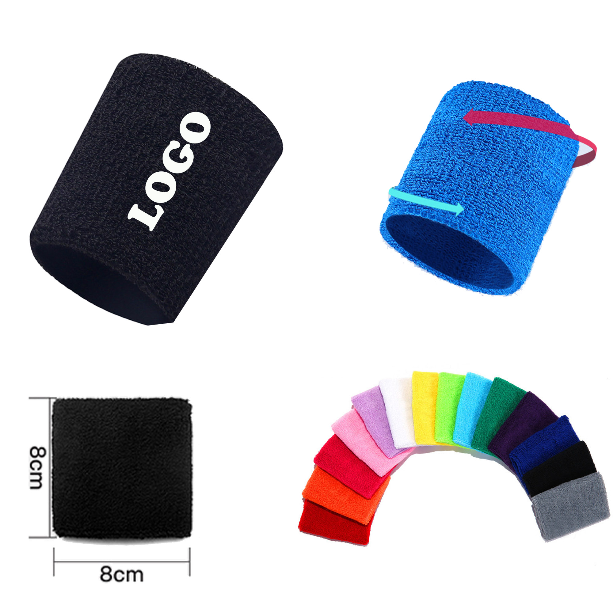 MOQ 10 pcs Custom Embroidered Wrist Support Band 5