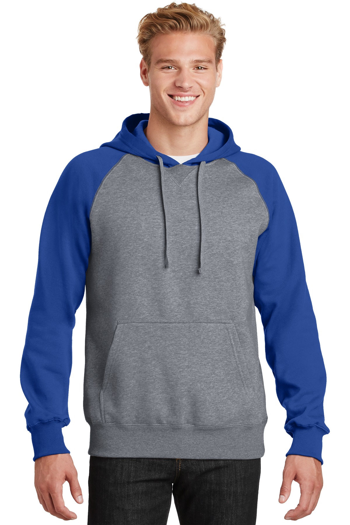 Sport-Tek Raglan Colorblock Pullover Hooded Sweatshirt. ST267 15