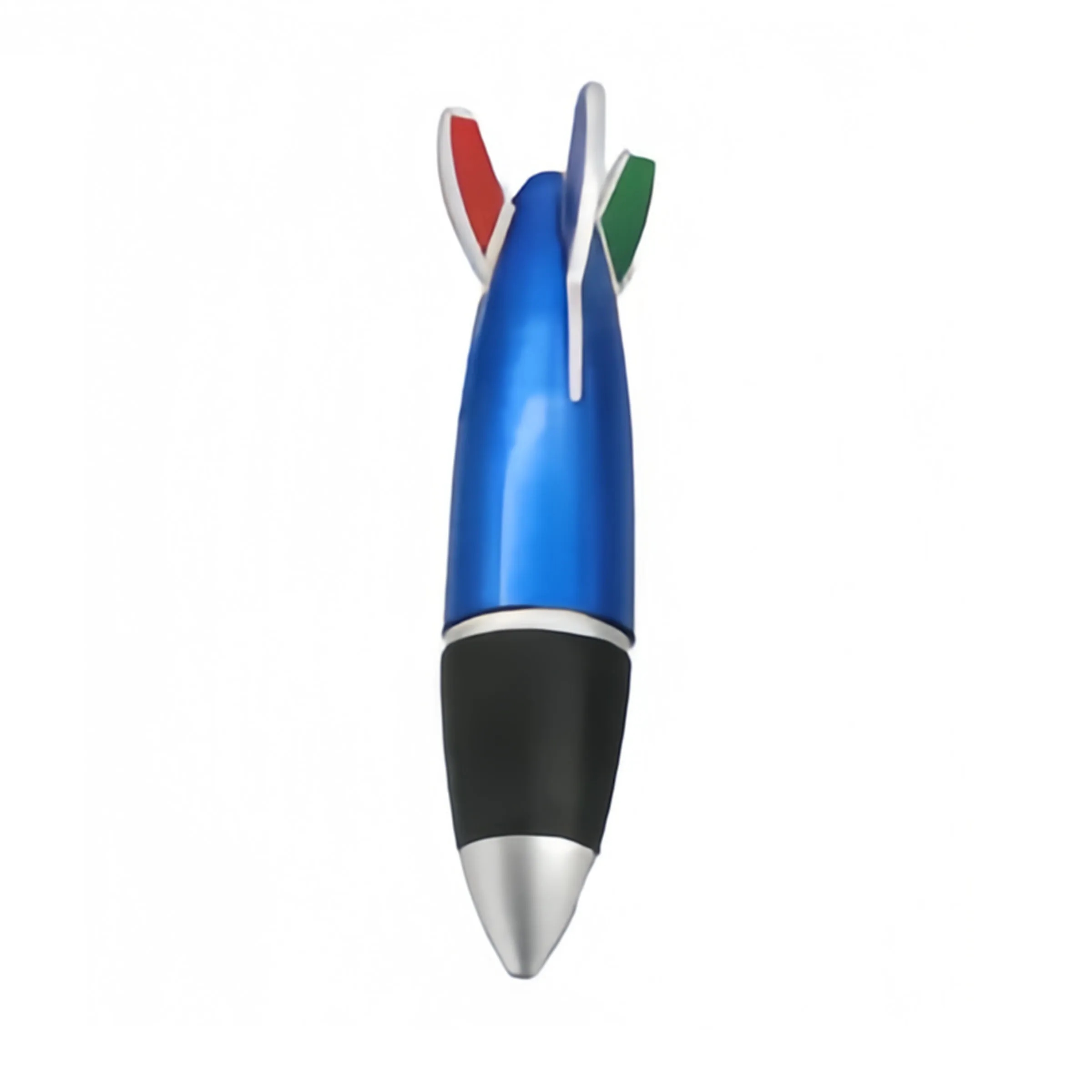 Plastic Creative Rocket Shaped Four Color Ballpoint Pens 2
