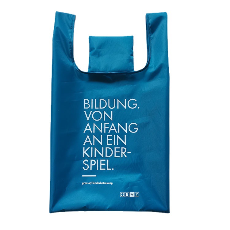 Environmental Friendly Grocery Tote Folded into Attached Pouch 2