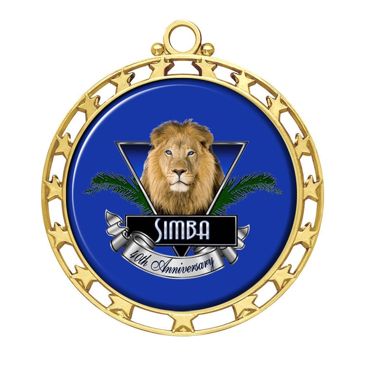 Vibraprint™ Bright 17 Star Border Insert Medallion (2-1/2")