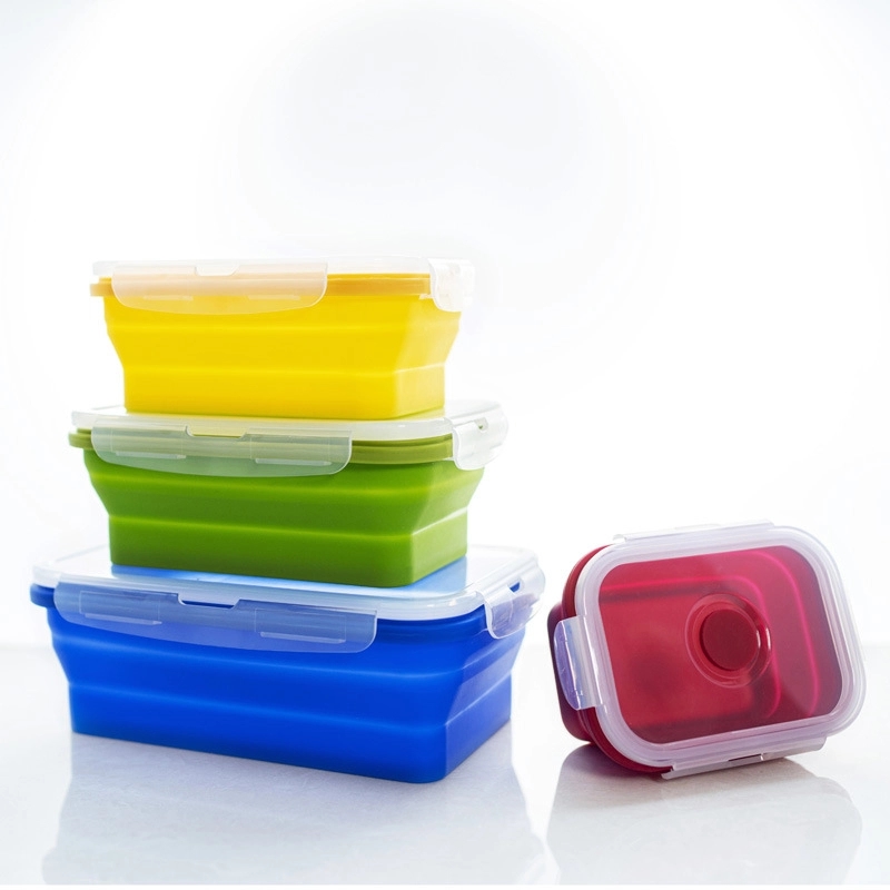 Silicone Foldable Collapisible Lunch Bento Box 5