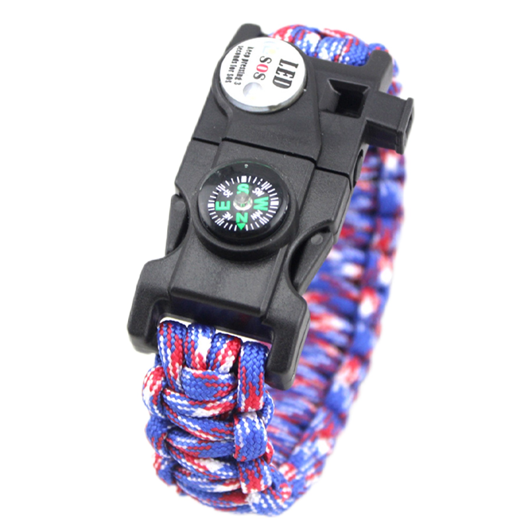 8-In-1 Mountaineering Survival Bracelet W/ Paracord 1