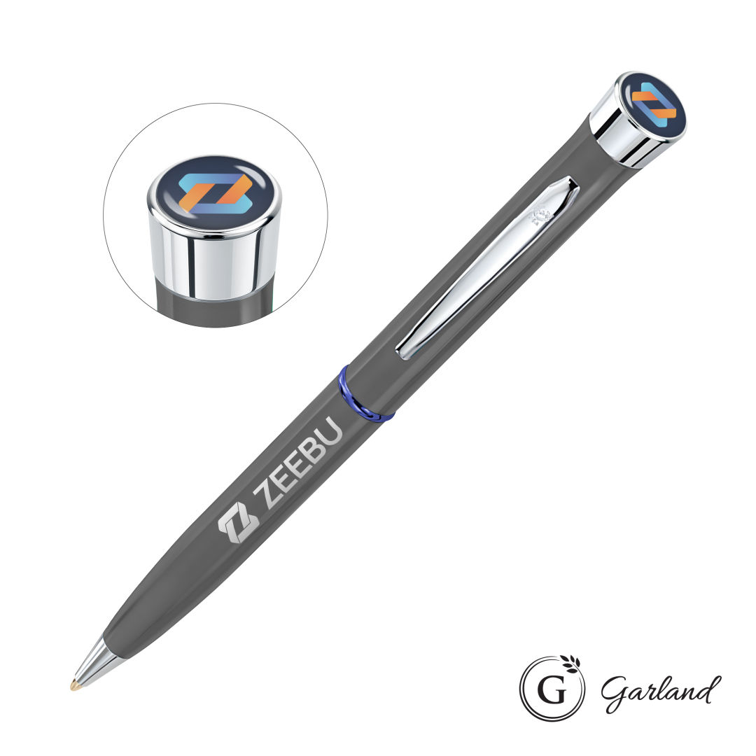 Garland® Recycled Custom Ballpoint Twist Pen - Chrome Accent