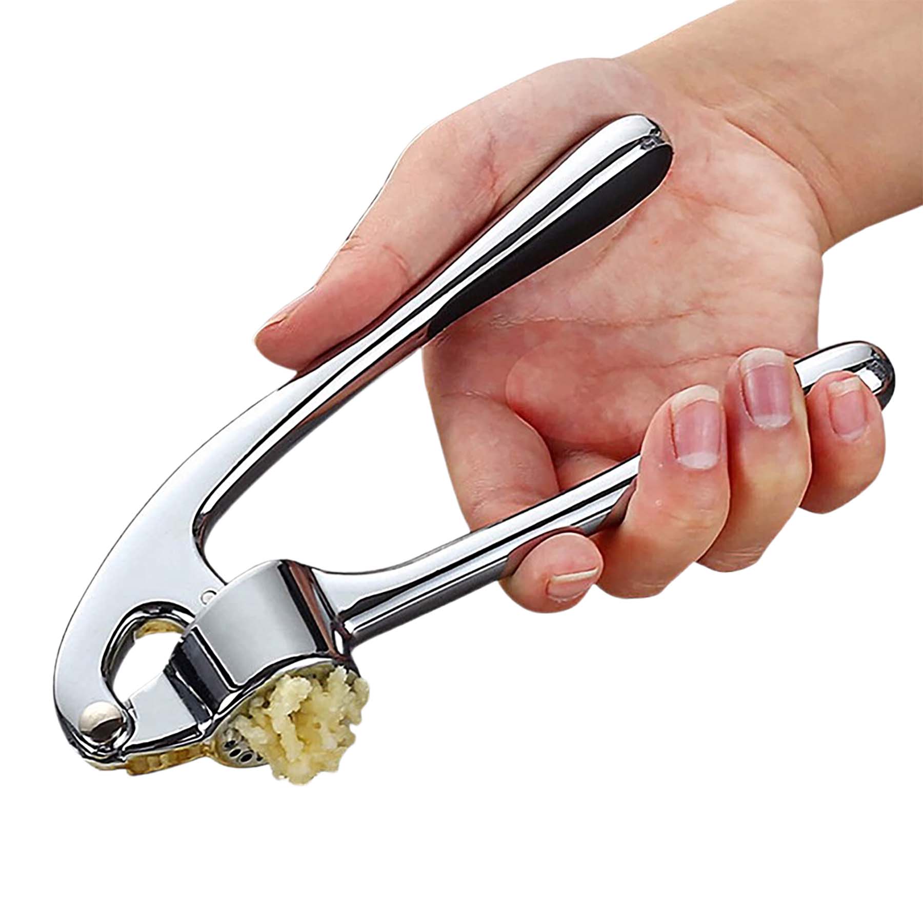 Efficient 37-Spike Stainless Steel Garlic Press 5