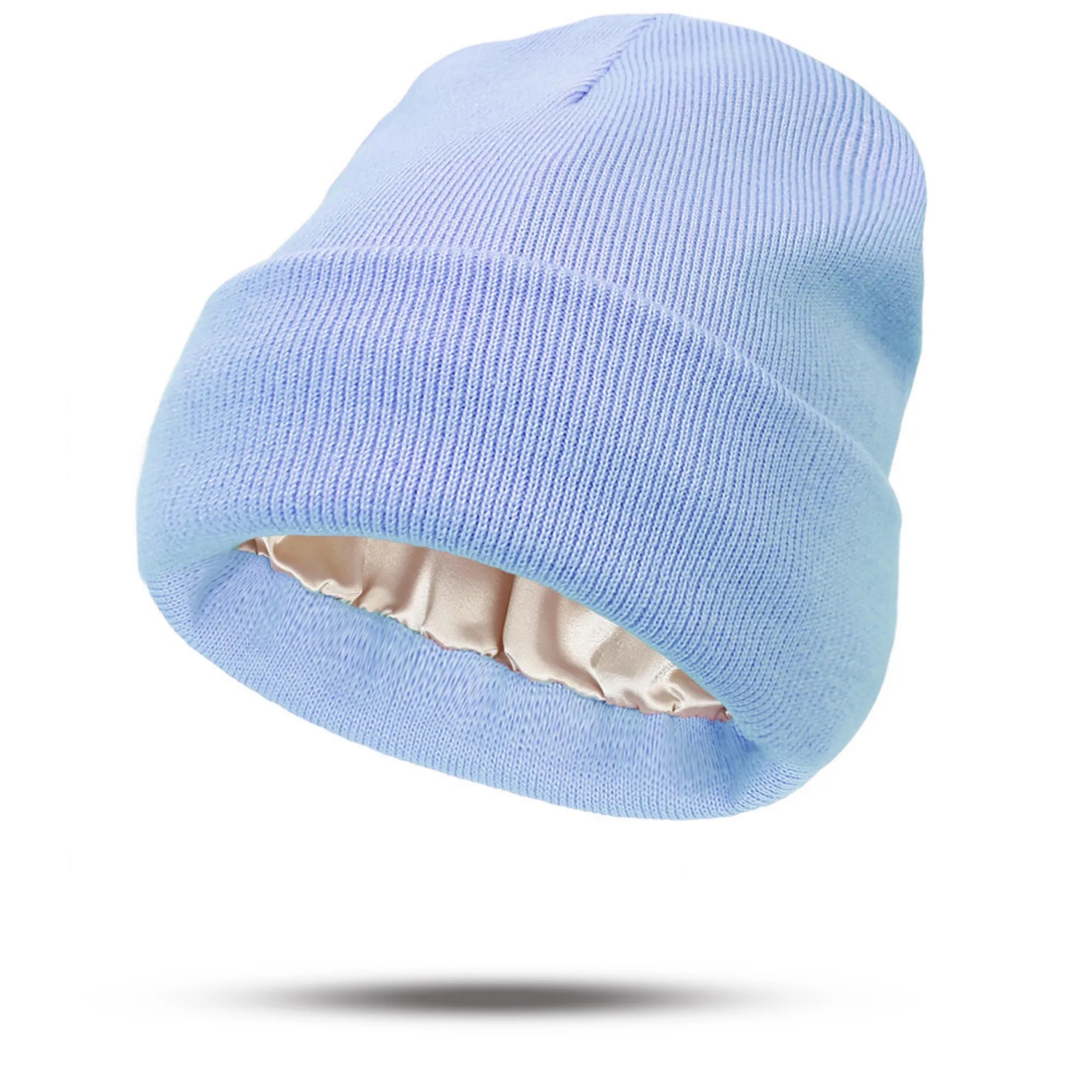 Satin Lined Knit Beanie Warm Soft Winter Hat 6