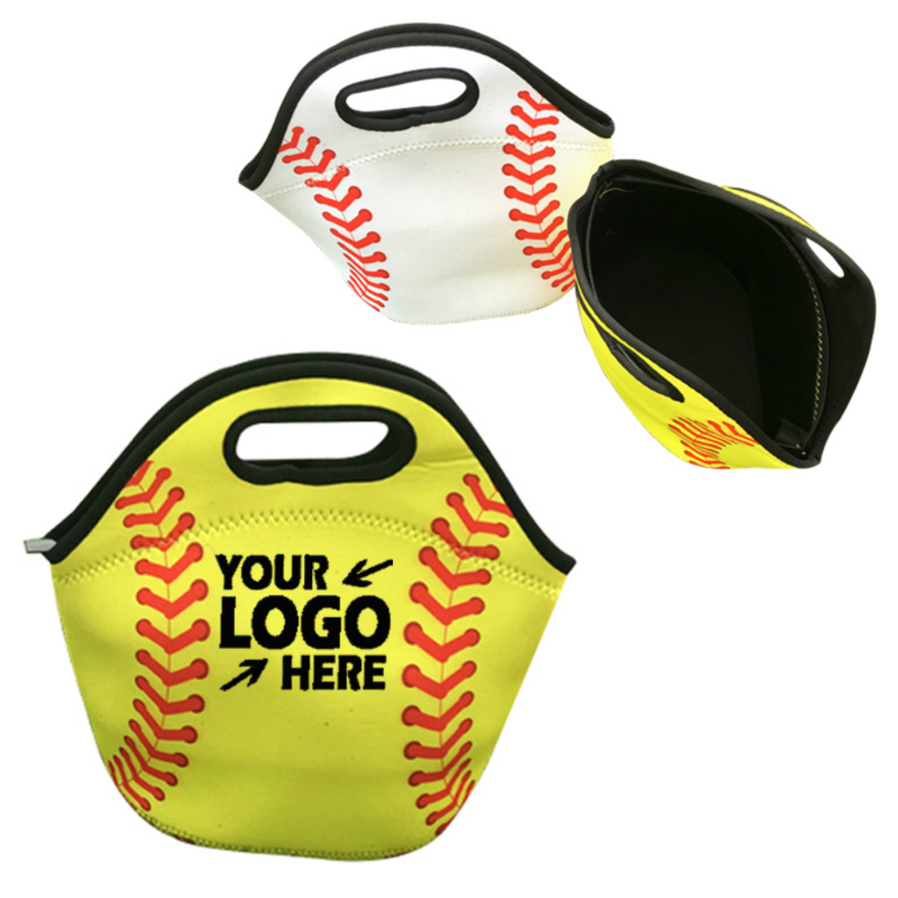 Neoprene Baseball Lunch Bag 1