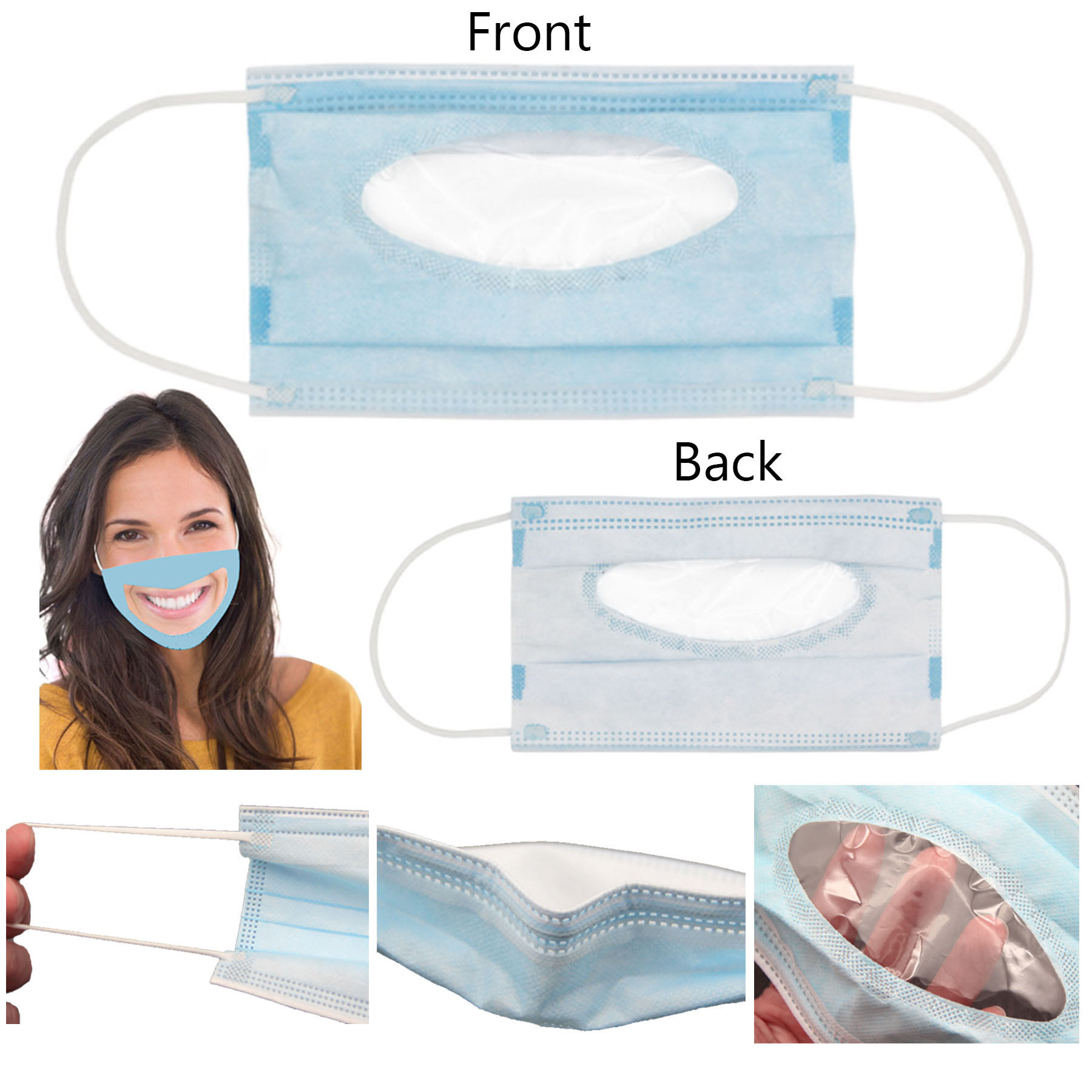 Disposable Non-Woven Lip Language Mask 2