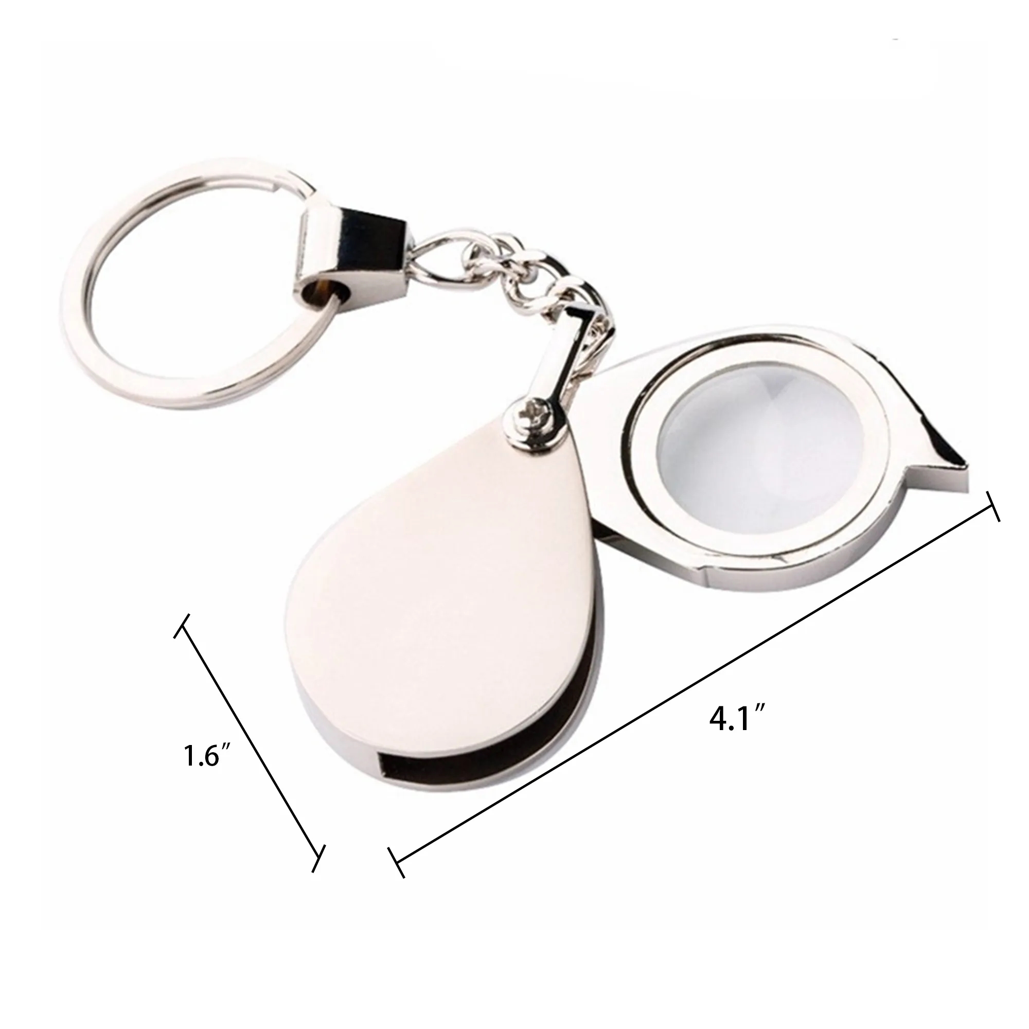 Zinc Alloy Portable 5x Magnifying Glass Keychain 1