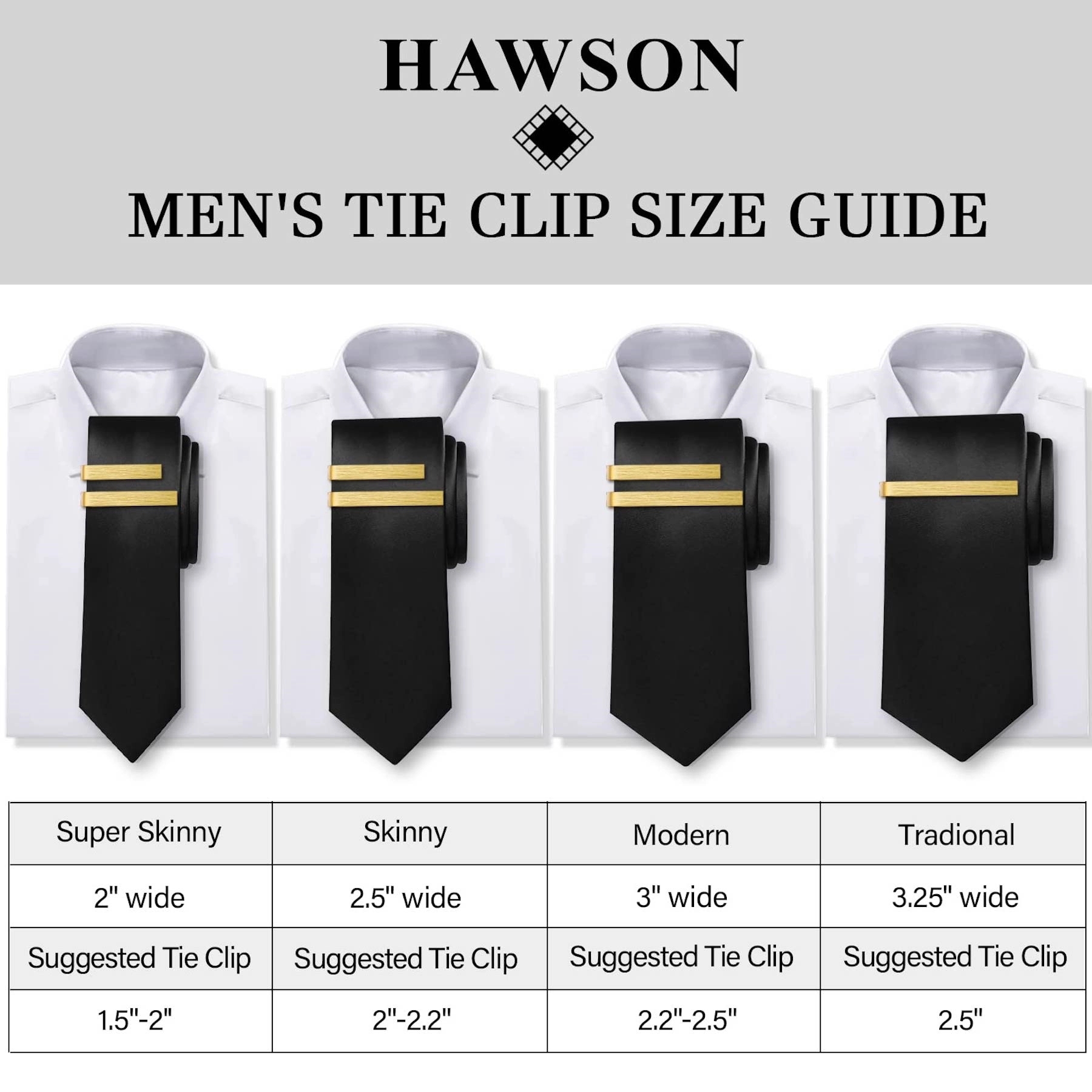 2 Inch Clips For Men'S Tie 2
