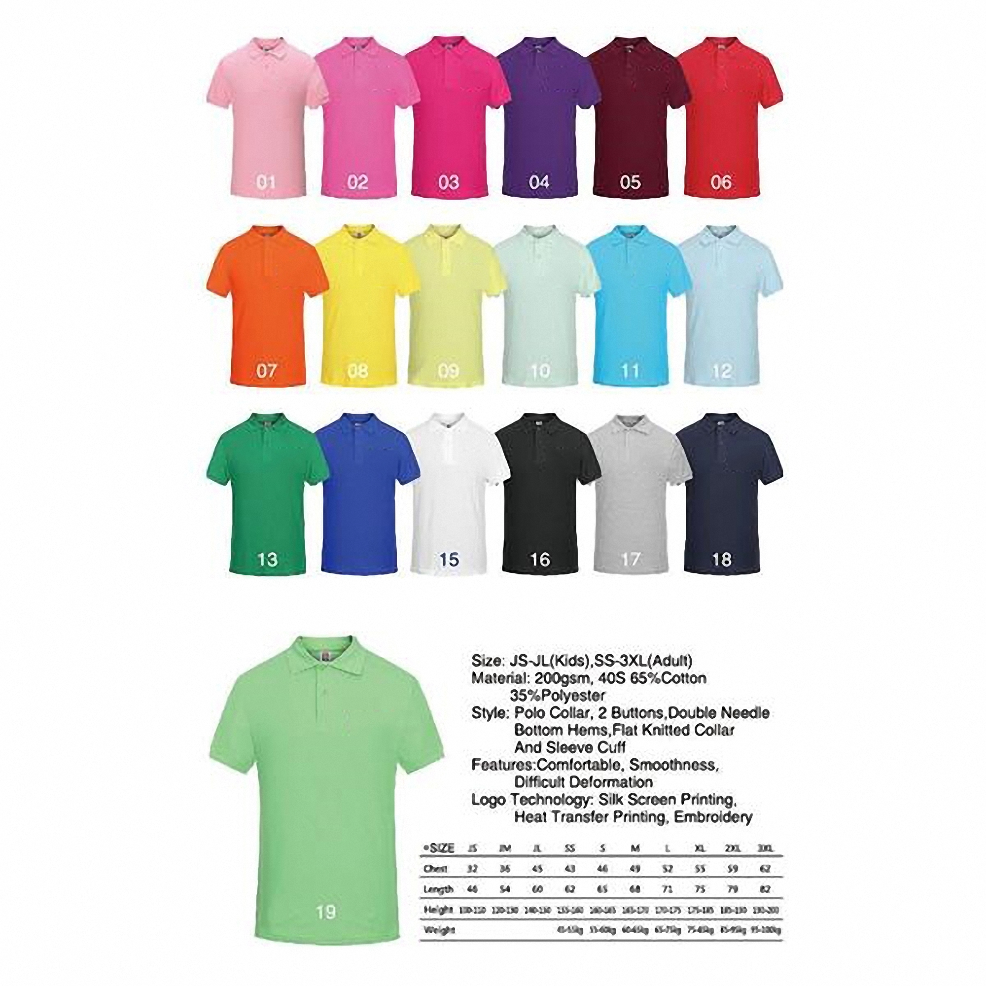 Unisex Polo Shirt for Kids and Adults 2