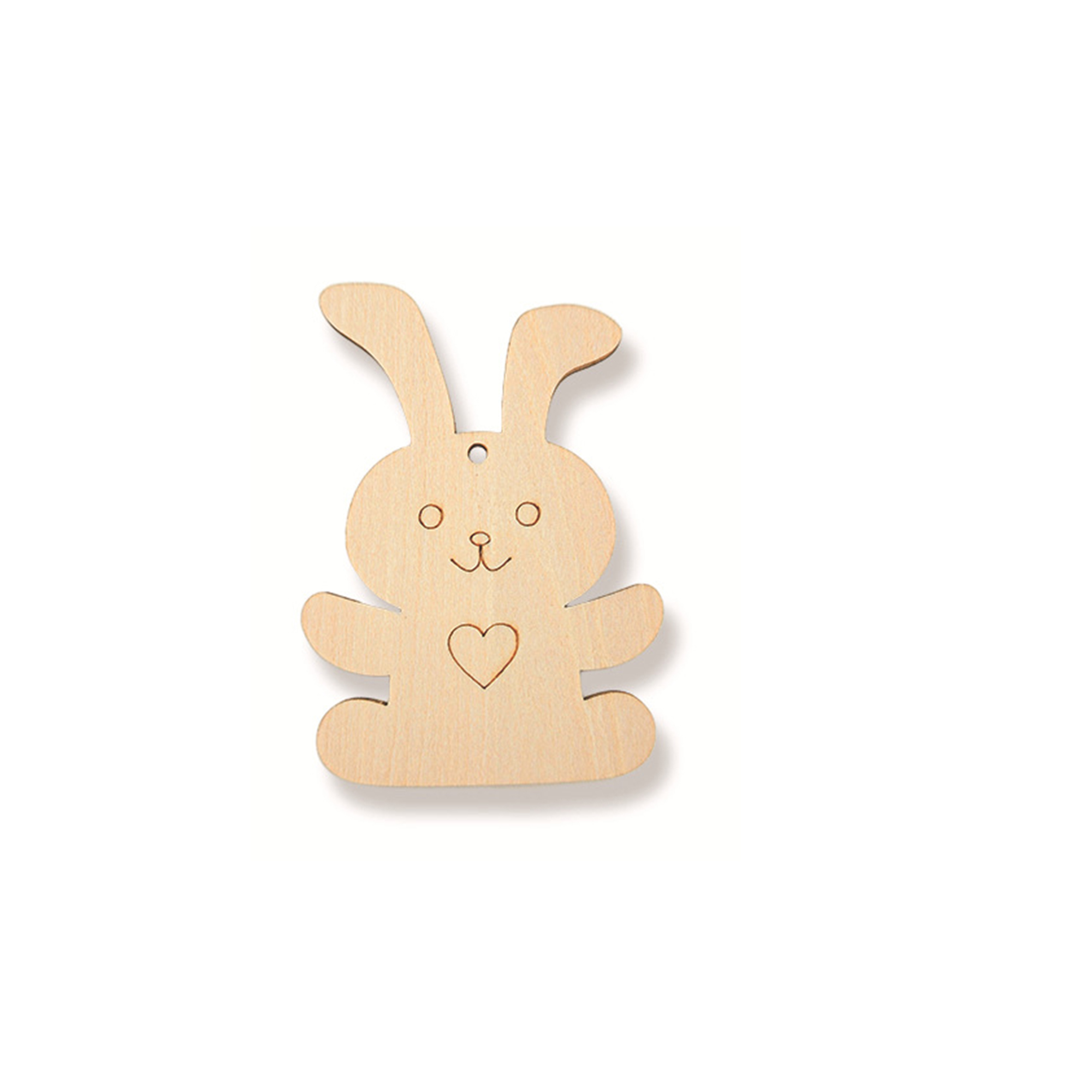Natural Wood Christmas Tree Pendant 36