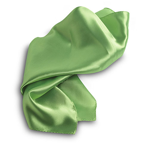 Lime Green Polyester Satin Scarf - 30"x30" 2