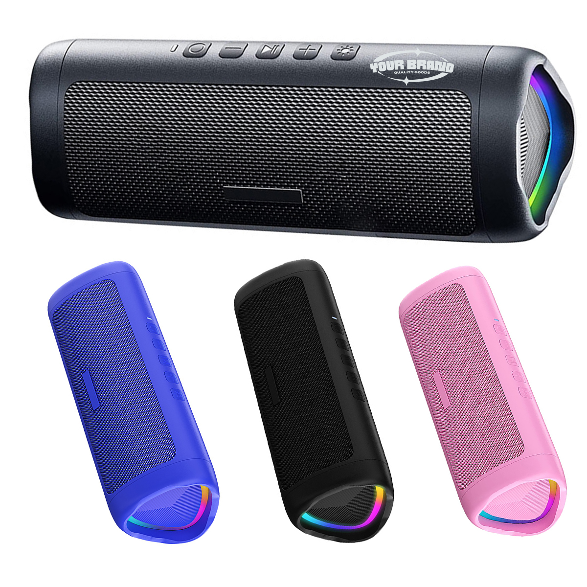 IPX5 Waterproof Bluetooth Speaker with LED & TWS Stereo 2
