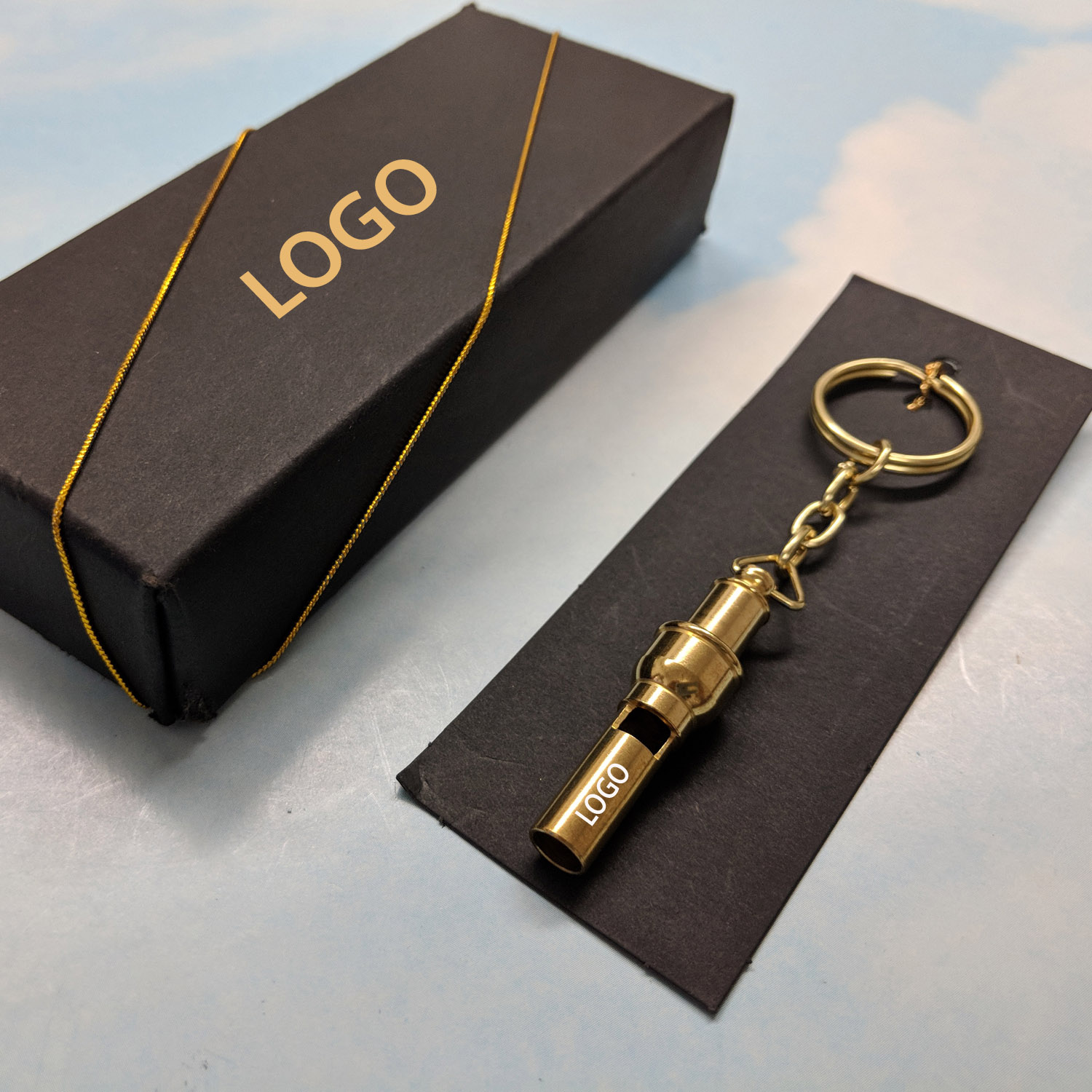 Brass Whistle Keychain Made in Taiwan 1