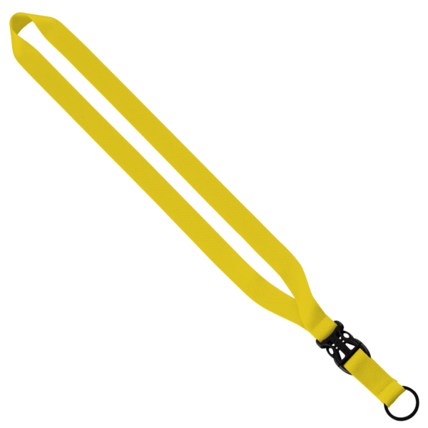 3/4" Multi-Color Polyester Lanyard with Slide Buckle Release & Split-Ring 82