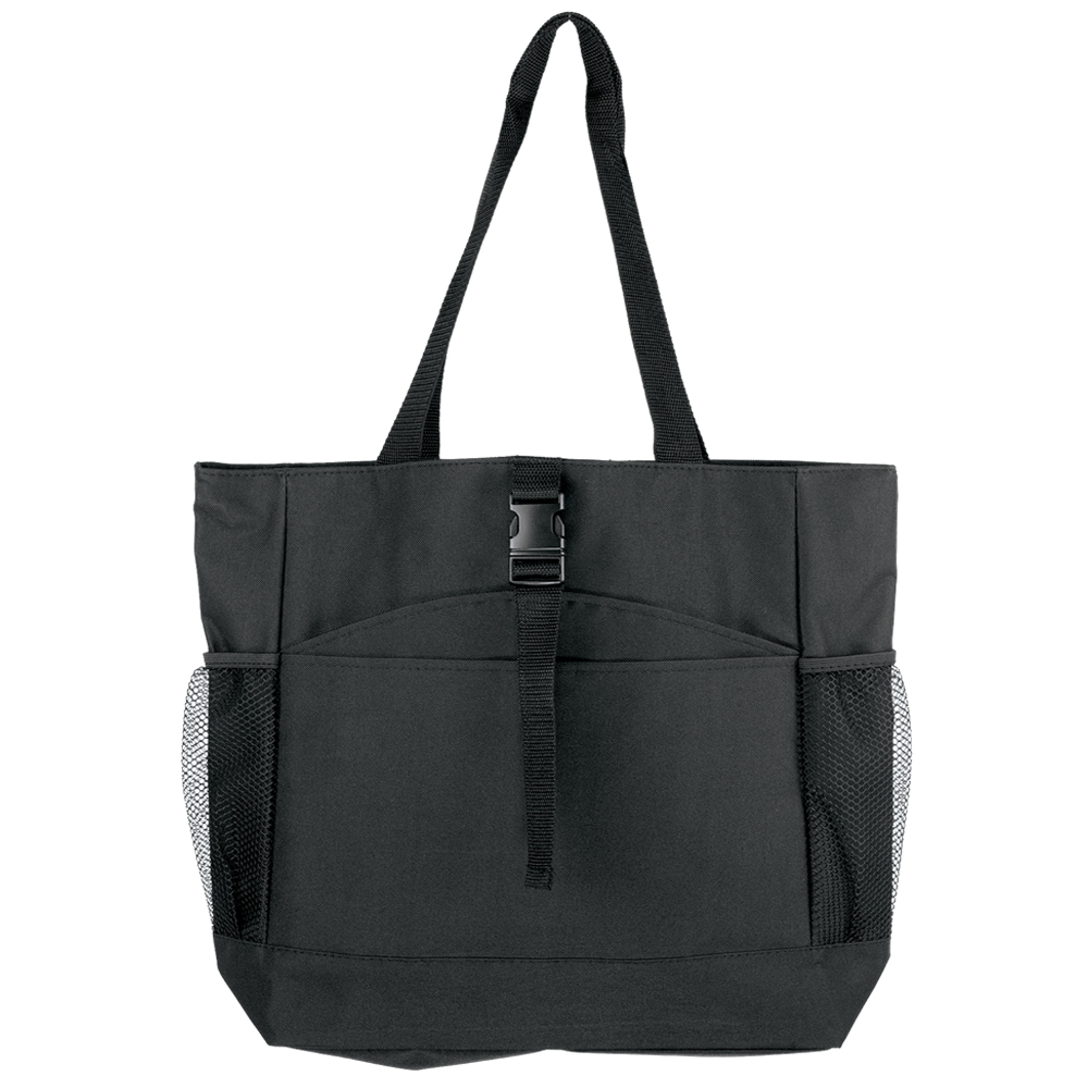 Capri Buckle-Front 600D Two-Tone Tote 2