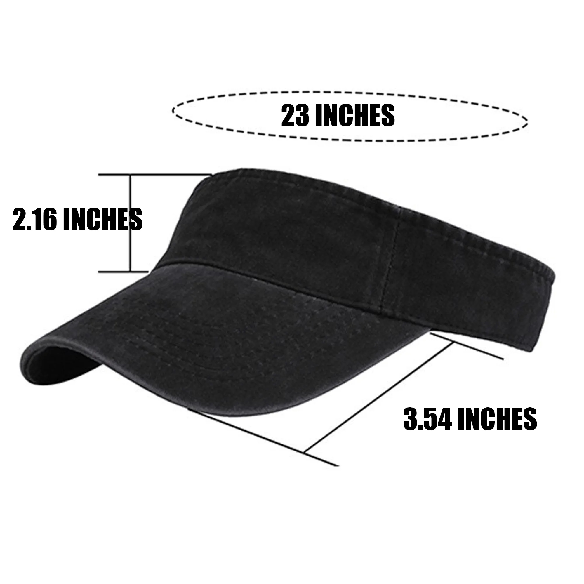 Washed Cotton Twill Sports Visor 6