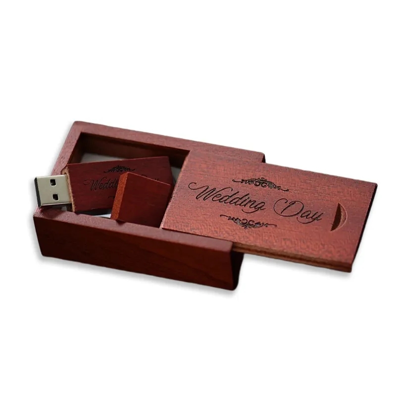 Rectangle Wood USB Drive in Personalized Wooden Gift Box 7