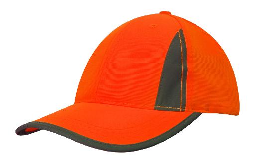 Luminescent Safety Cap with Reflective Inserts and Trim 1