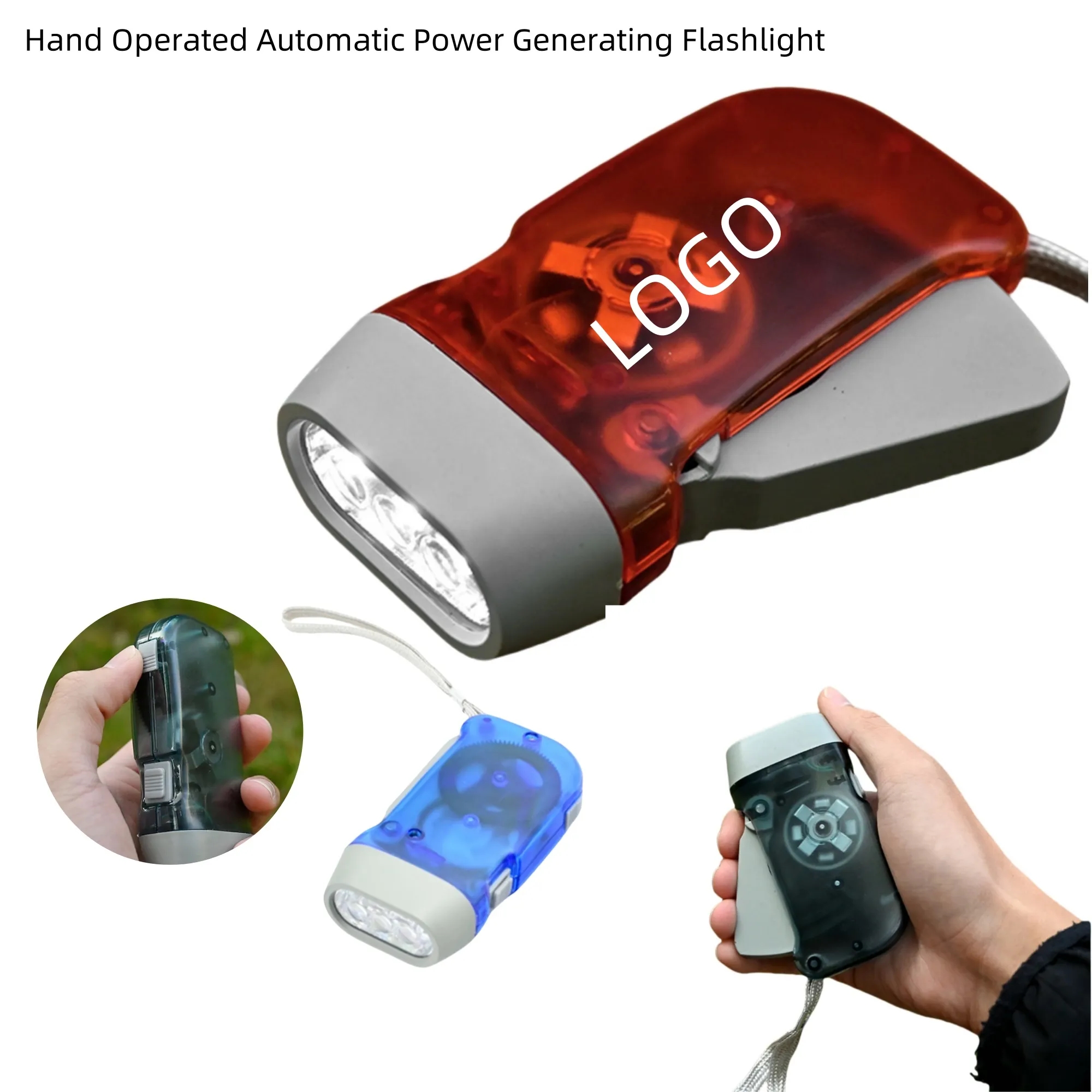 Hand Operated Automatic Power Generating Flashlight 9