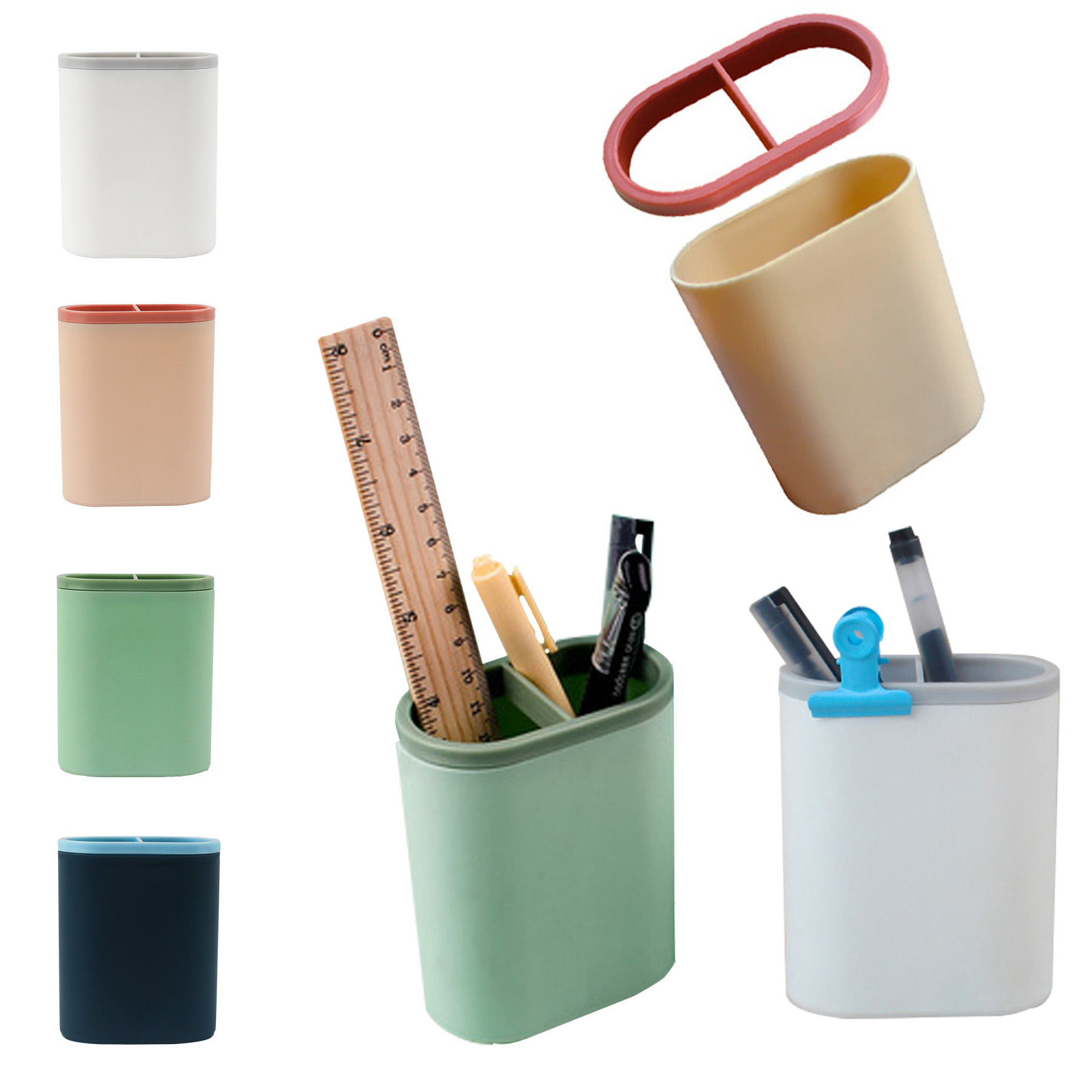 PP Plastic Pen Container/Pen Holder 2