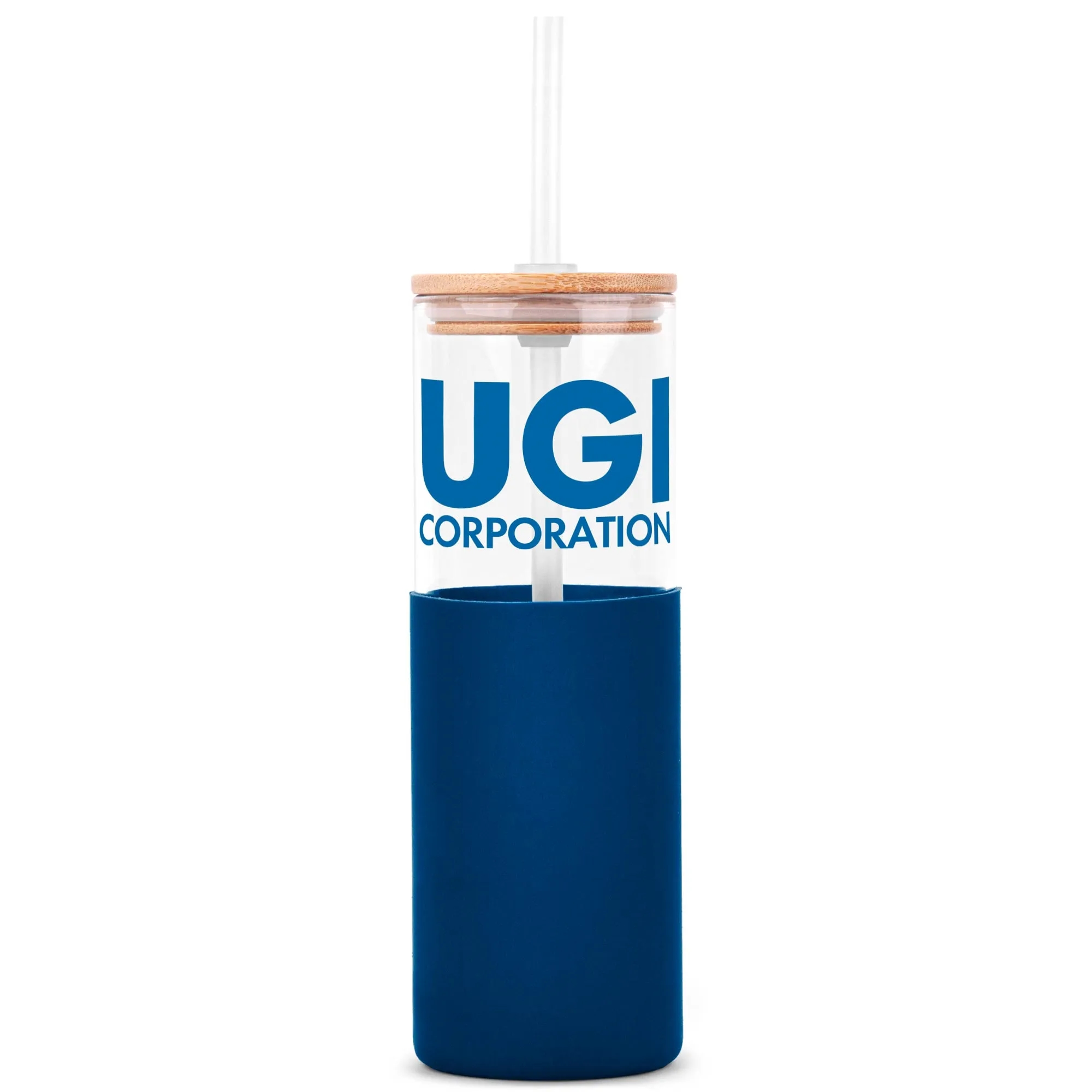 18oz. Glass Tumbler with Bamboo Lid, Straw & Silicone Sleeve 17