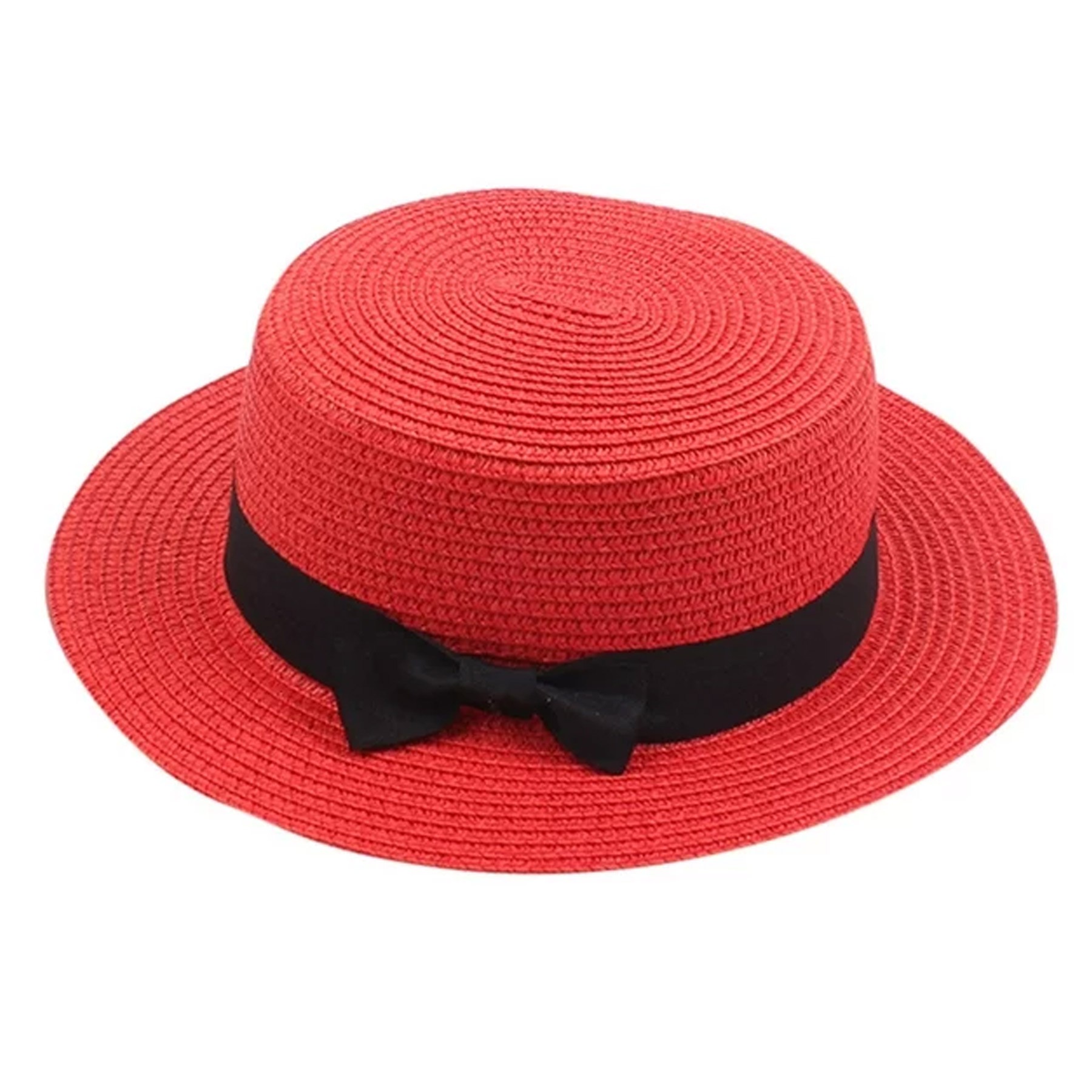 Summer Bow Tie Straw Visor Sun Hat 15
