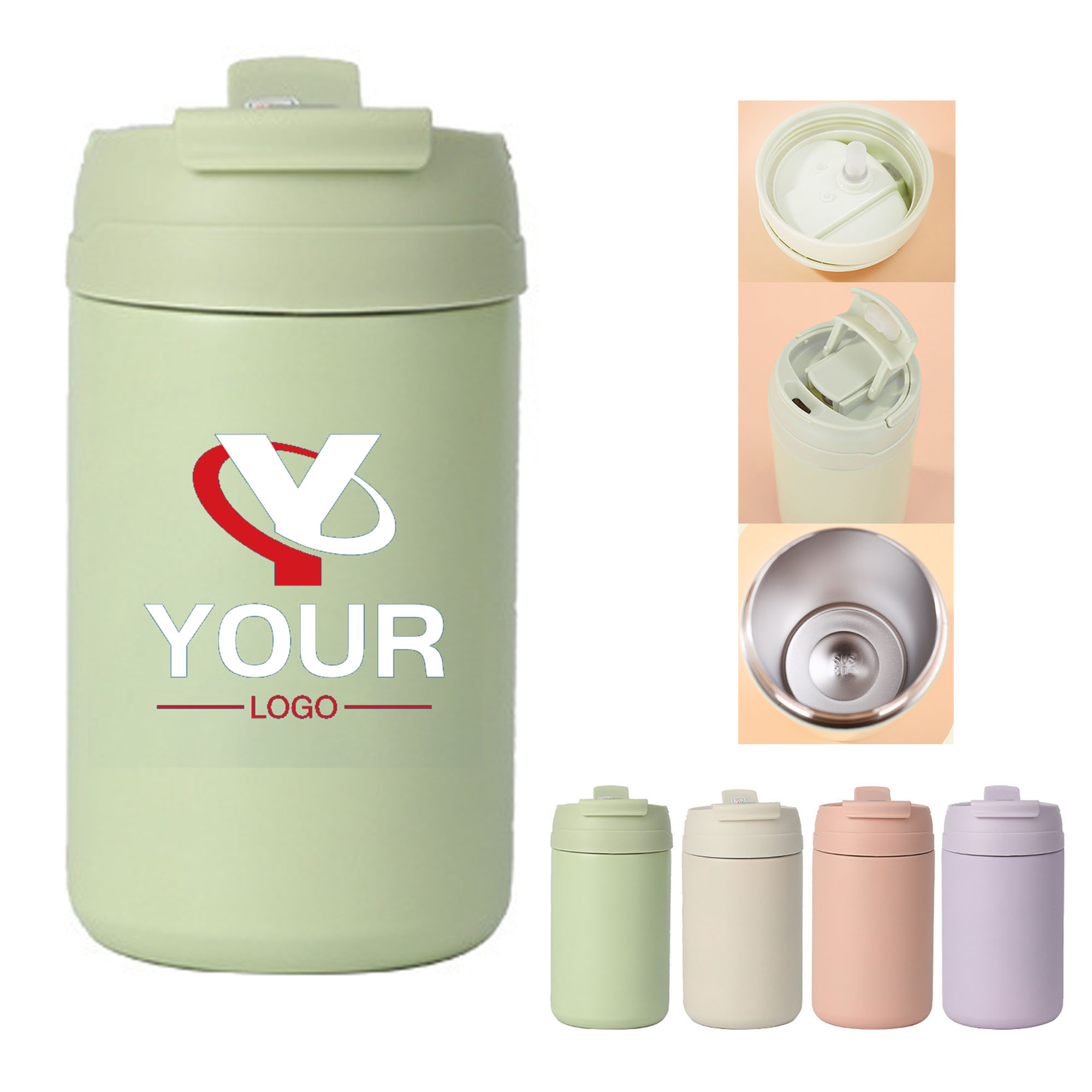 Cartoon Straw Insulated Tumbler for Students 3
