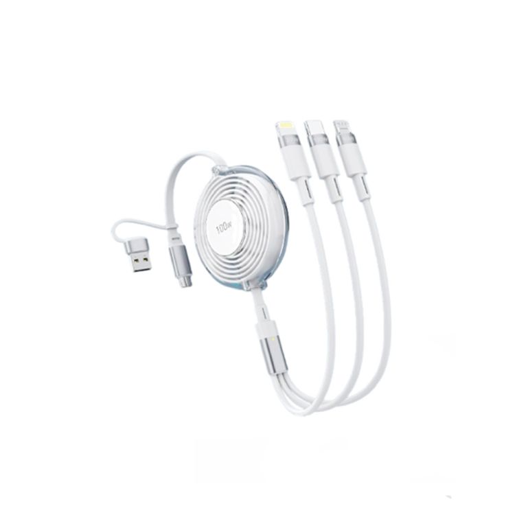 3 IN 1 100W Retractable Multi Charging Cable 3