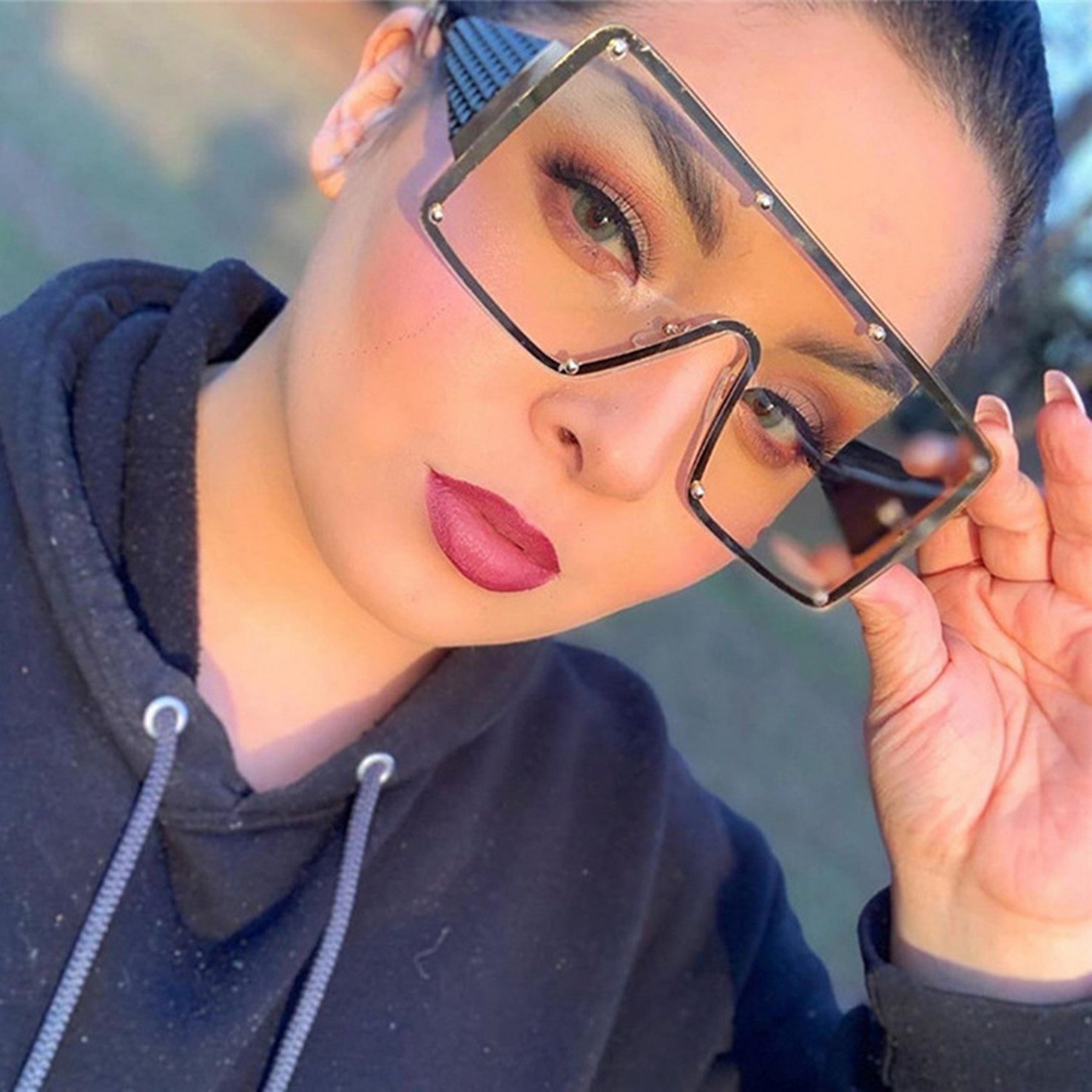 Fashion Oversized Square Sunglasses 1