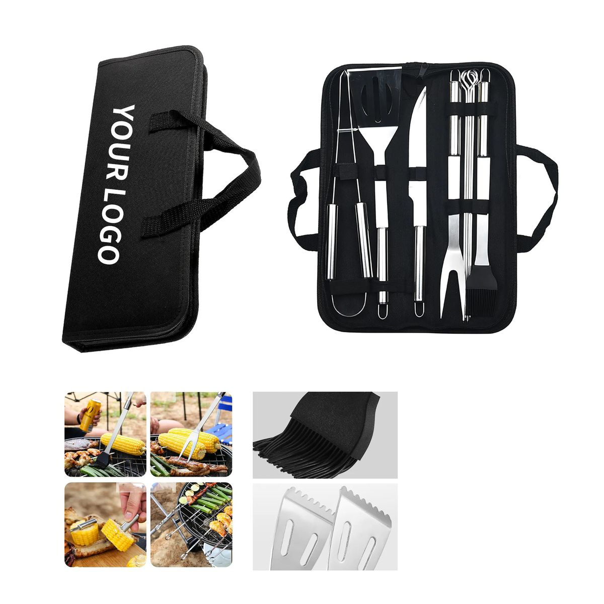 Complete 9 Piece Barbecue Tool Kit for Outdoor Grilling 2