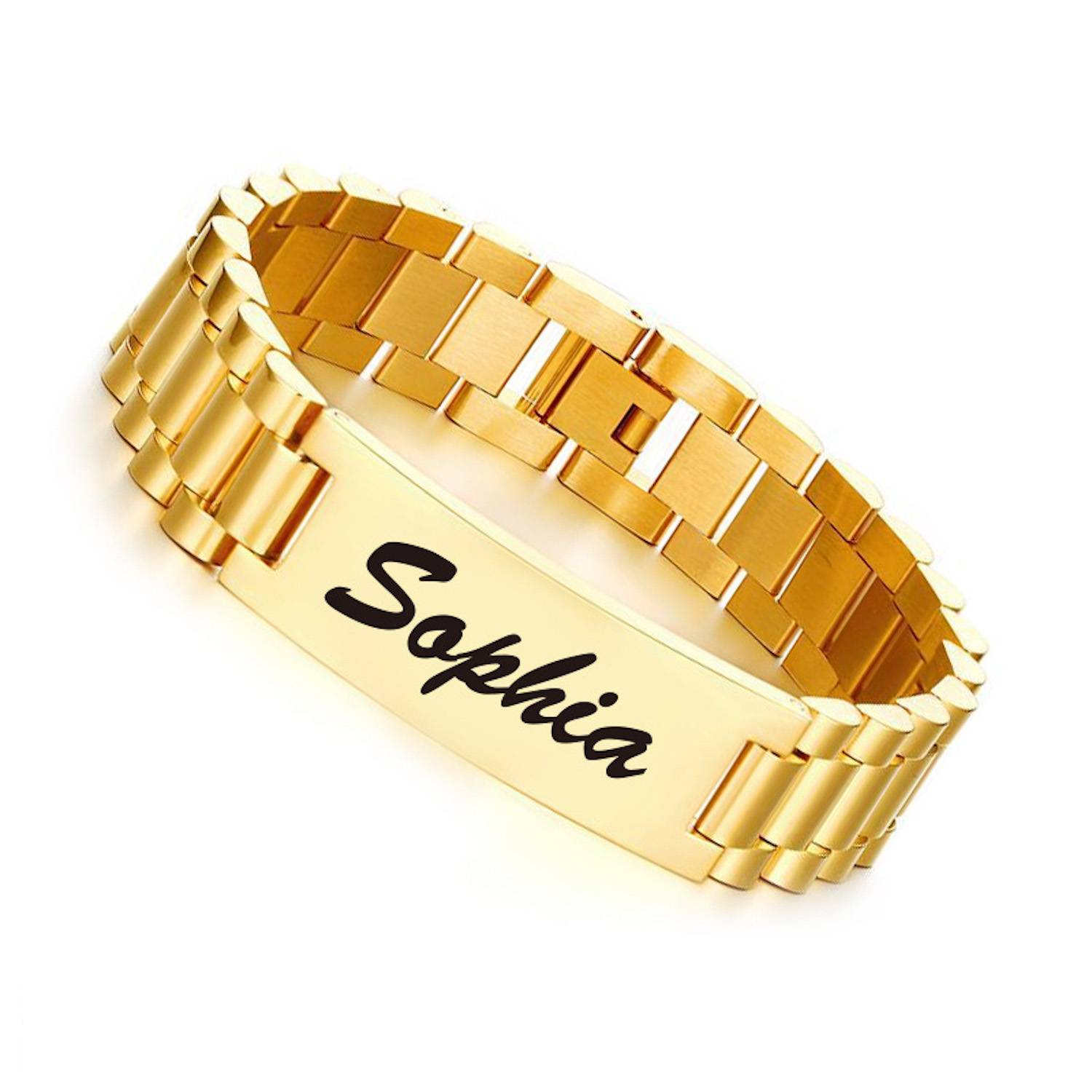 Personalized Stainless Steel Link Bracelet 5