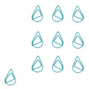 Water Drop Shaped Paper Clips In Tin Box 8