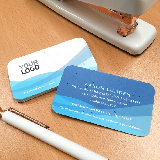 Abstract Curves Seed Paper Business Cards 3