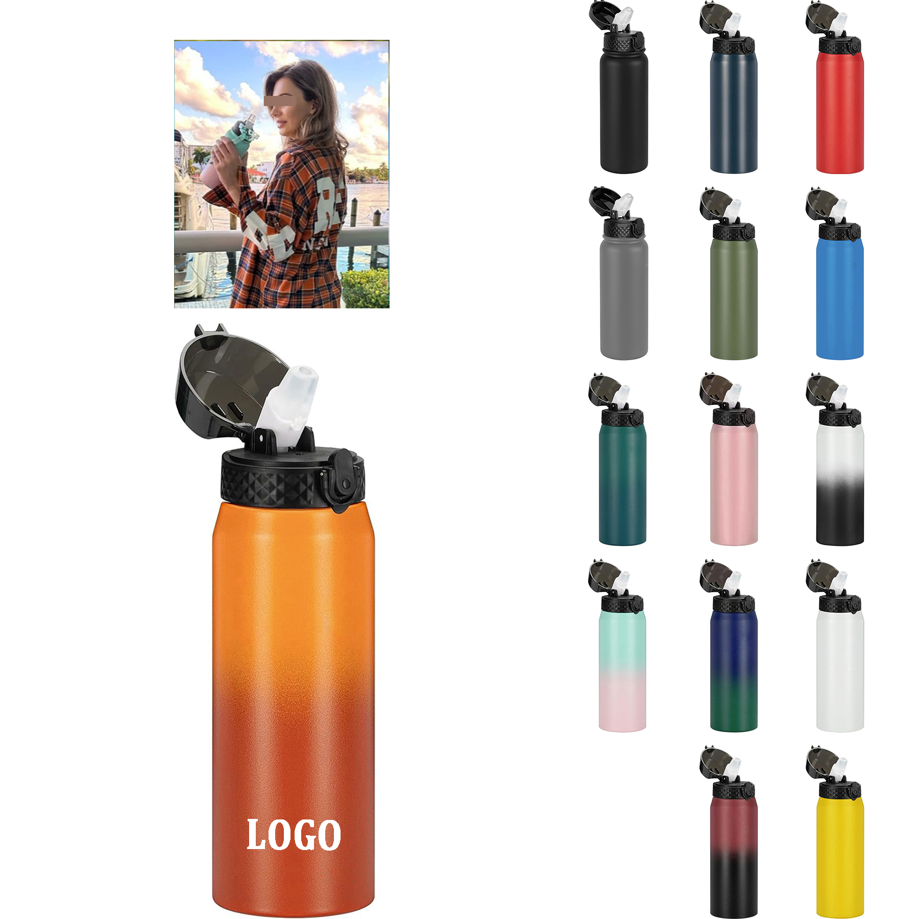 20 Oz Insulated Stainless Steel Sports Water Bottle 6