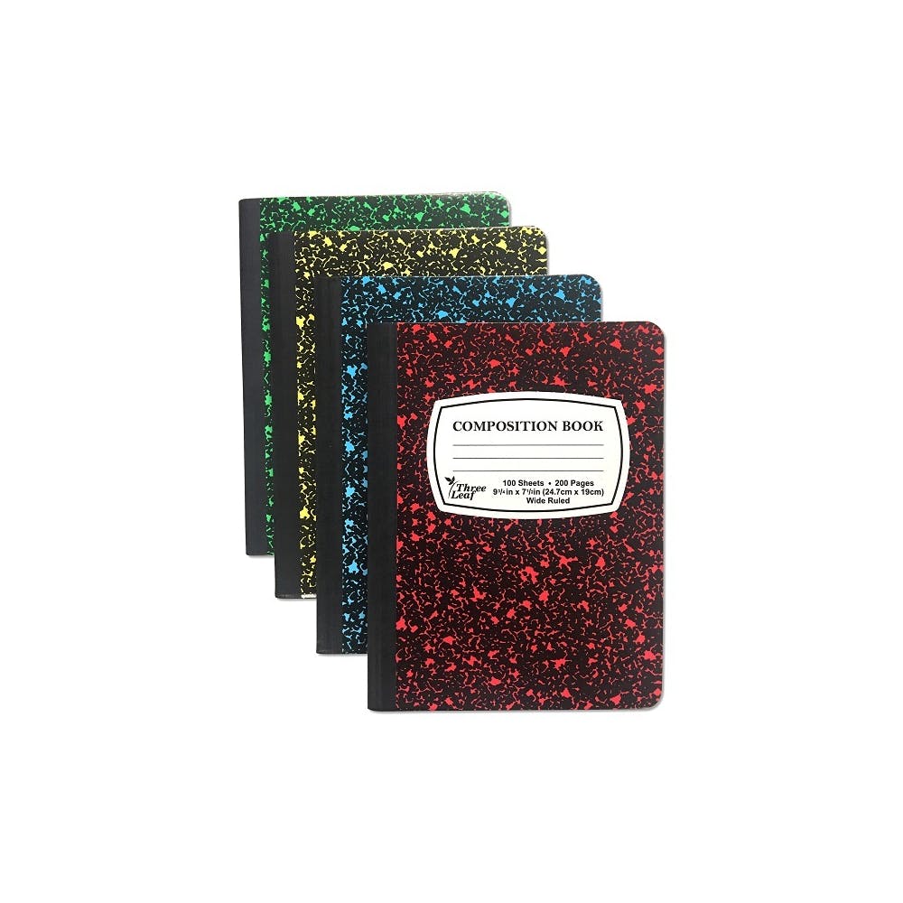 Wide Ruled Composition Notebooks - 100 Sheets Assorted 1