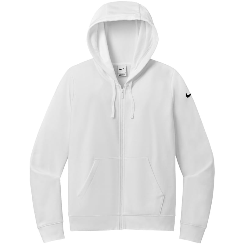 Nike Ladies Club Fleece Sleeve Swoosh Full-Zip Hoodie, custom hoodie or sweatshirt with logo imprint 19