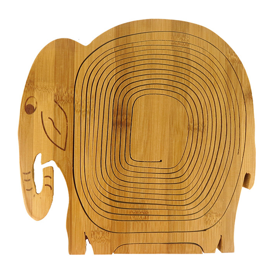 Foldable Bamboo Elephant Fruit Basket 7