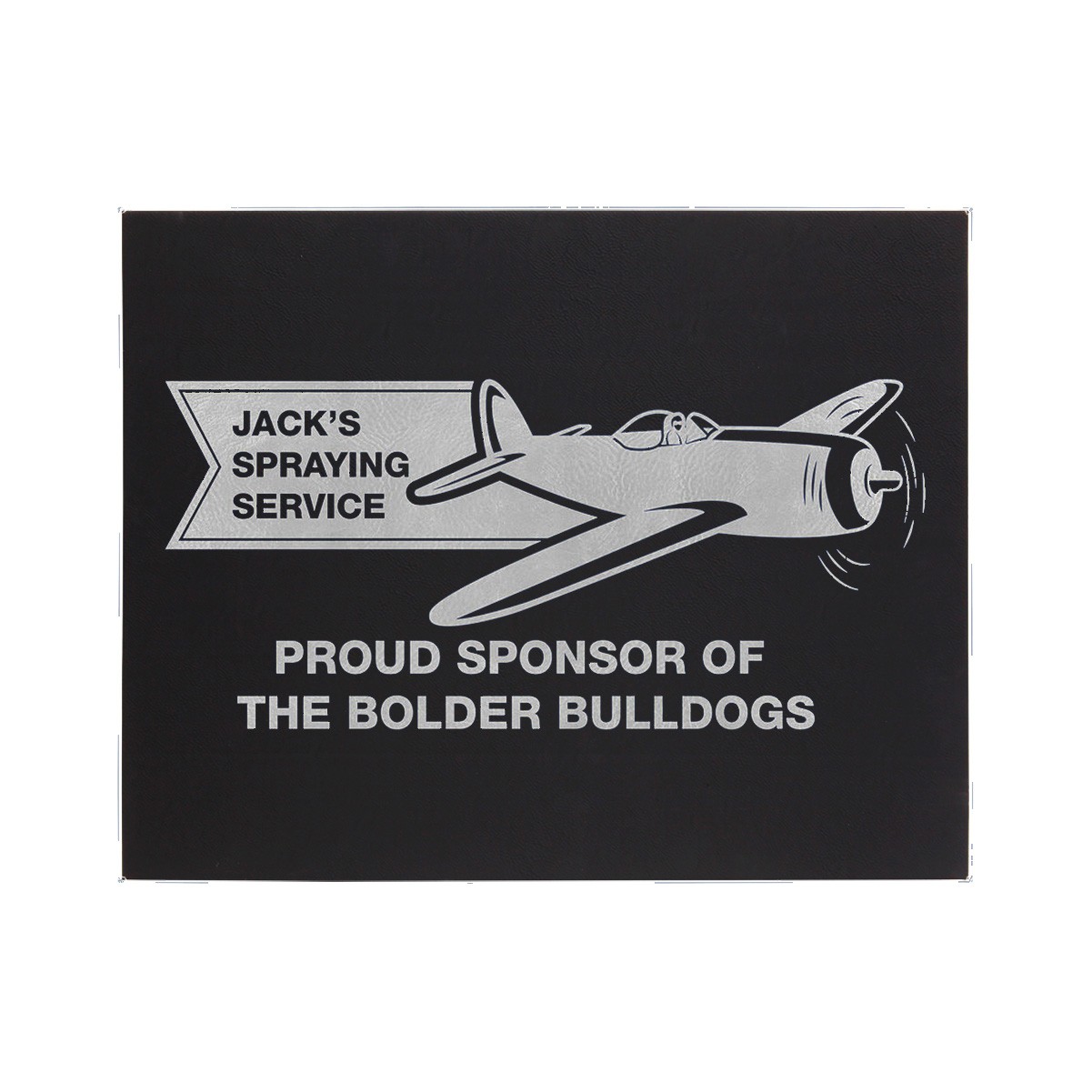 16" x 20" Black/Silver Leatherette Wall Decor