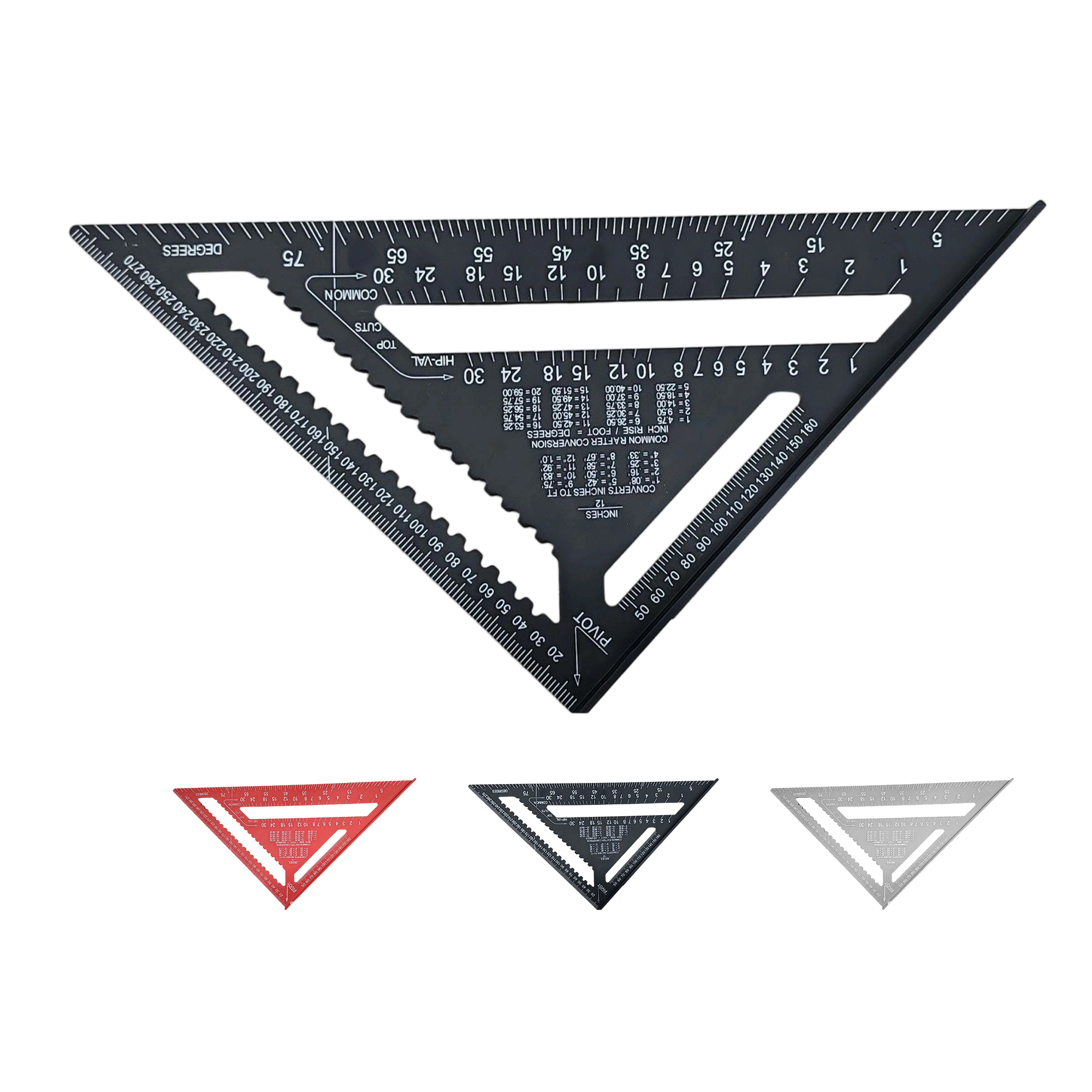 Aluminum Alloy Triangle Ruler 7" For Drafting And Design 1