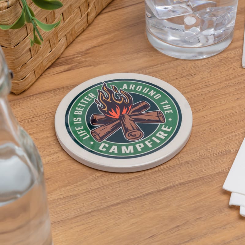 4 Inch Full Color Round Ceramic Coasters 9
