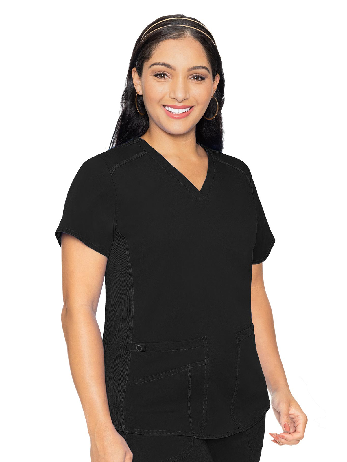 Med Couture - MC Touch - Women's 4-Pocket V-Neck Shirttail Top 7