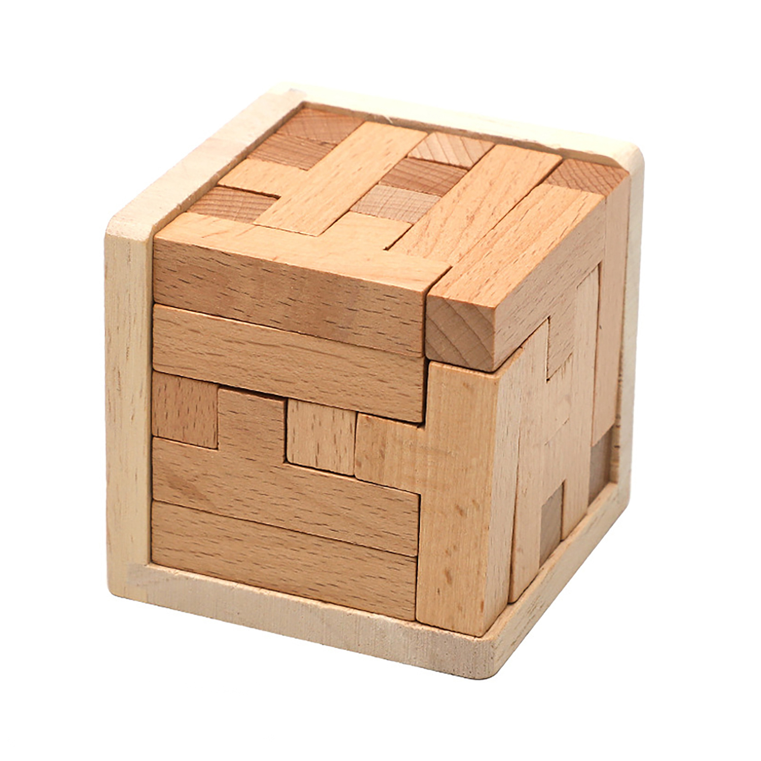 54pcs Fun Wooden Square Building Block Puzzle Toy 6