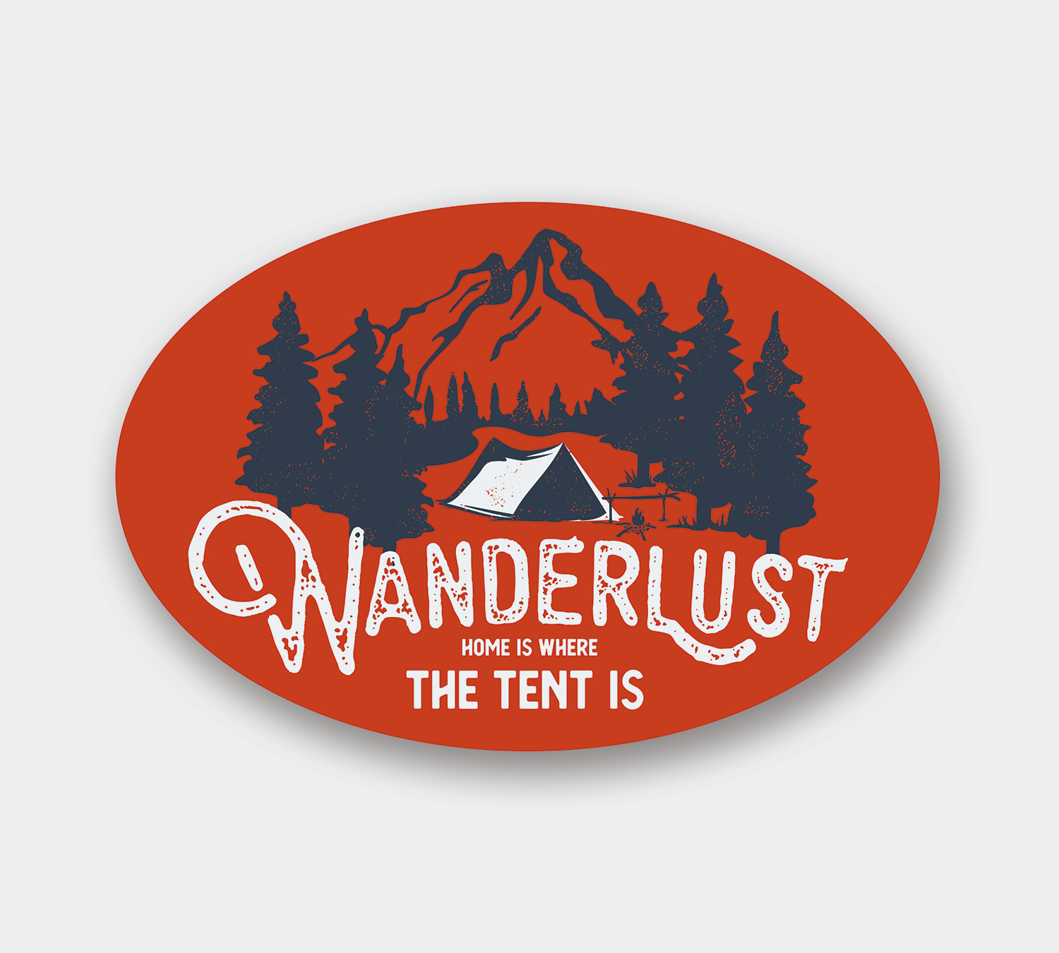 Oval - Permanent Outdoor Sticker - 6" x 4" 2