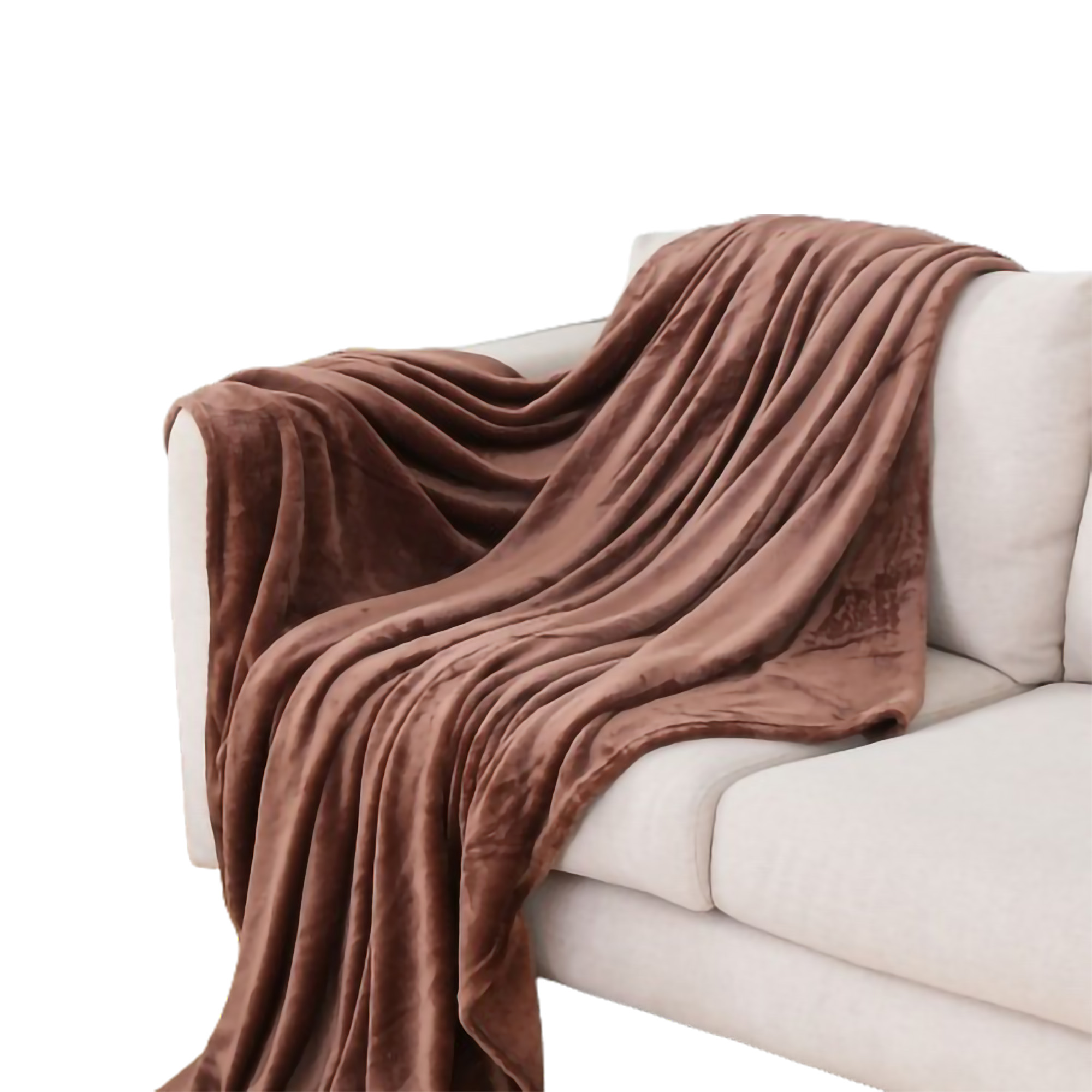 MOQ50 Interweaved Blanket for Sofa Couch Soft Flannel Fleece 11
