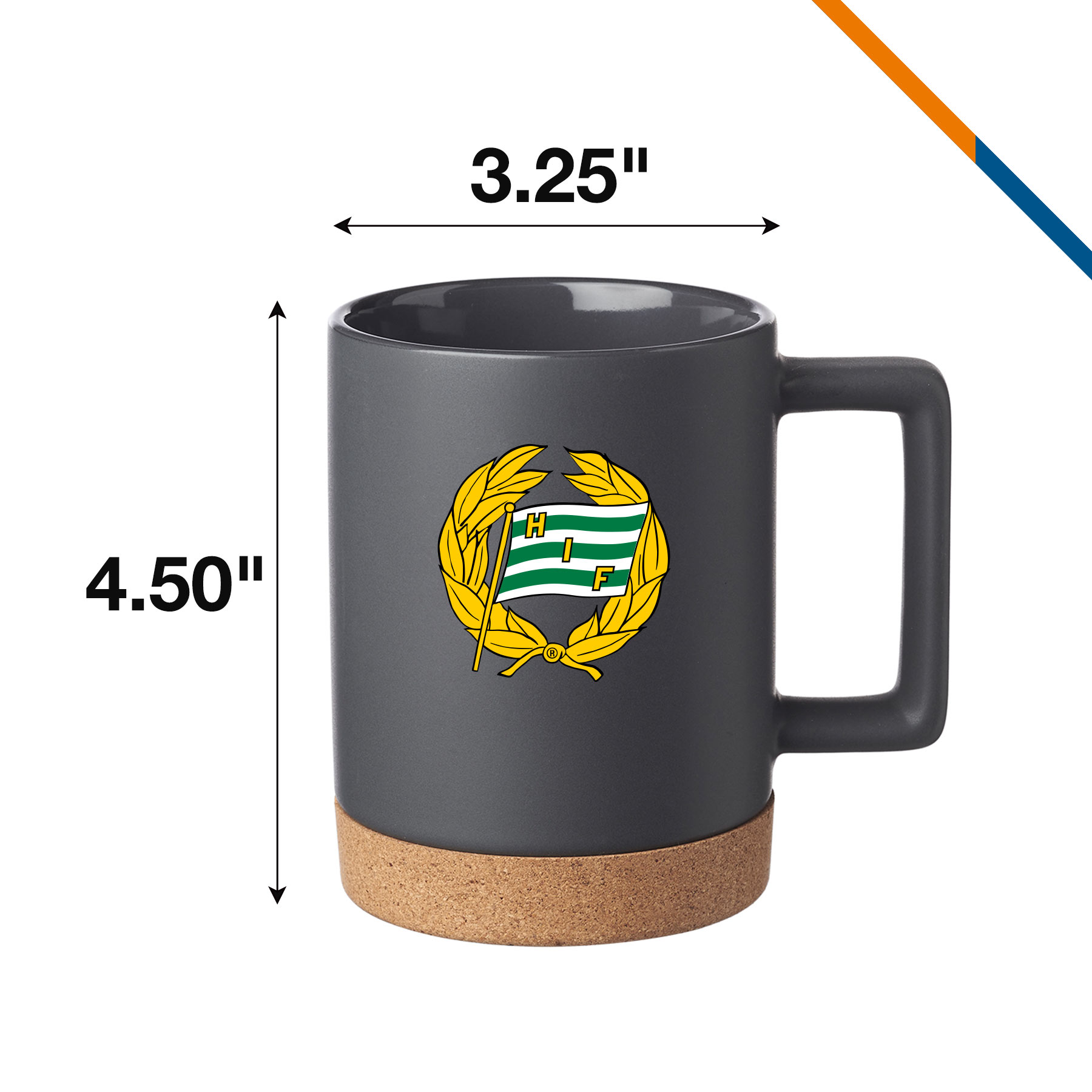 Dumas Cork Base Ceramic Mug - 15 OZ. 4