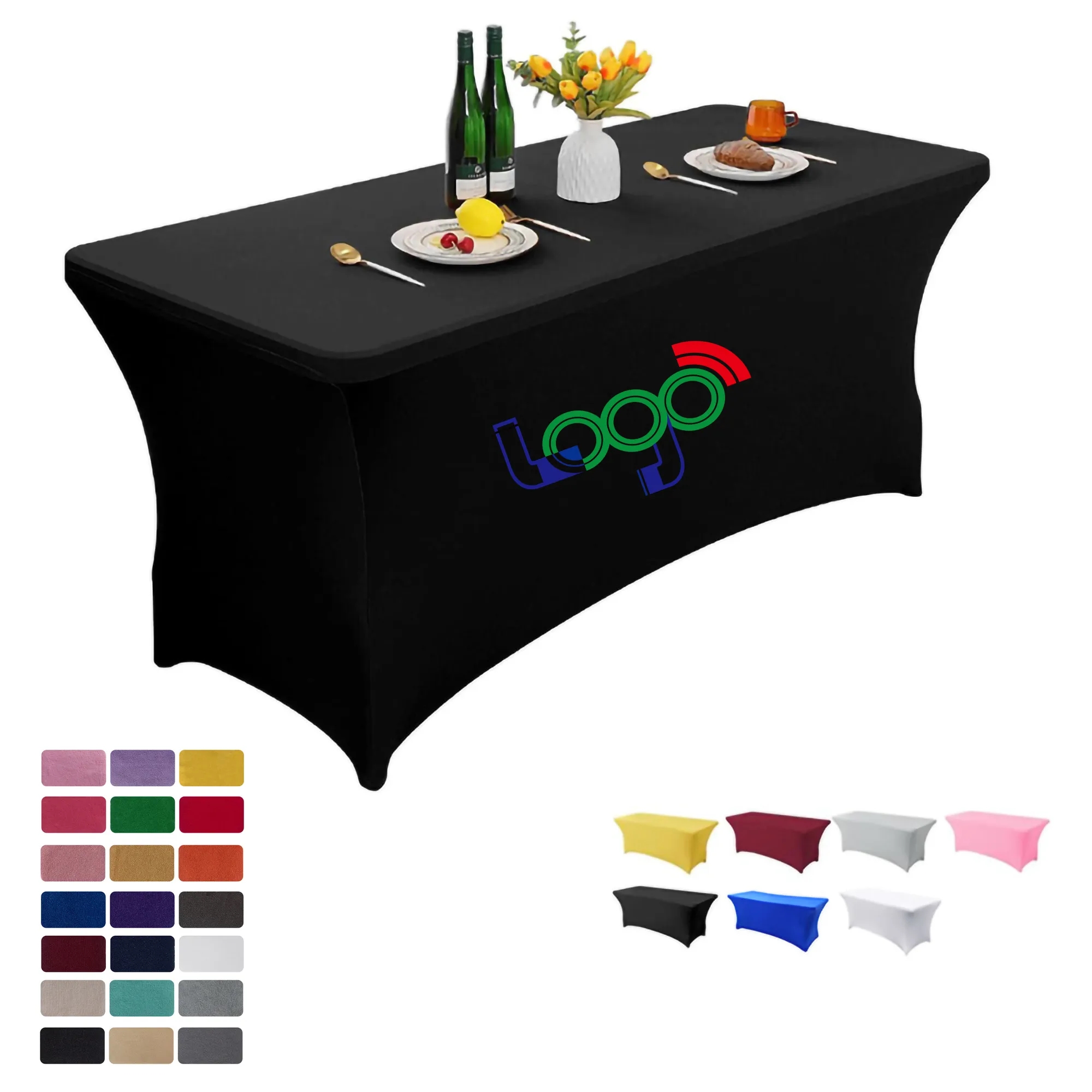 Premium 6' Full Color Dye-Sublimated Stretch Table Cover 11