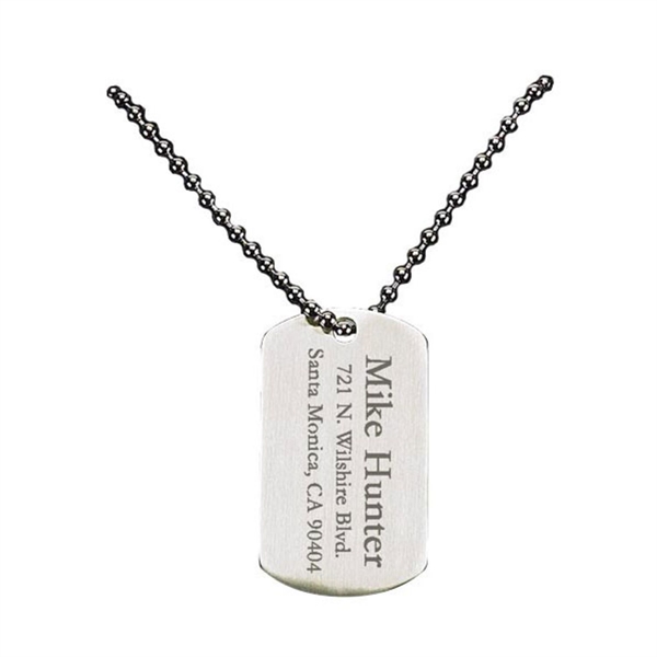 Single-Sided Dog Tag Pendant - No Chain 2