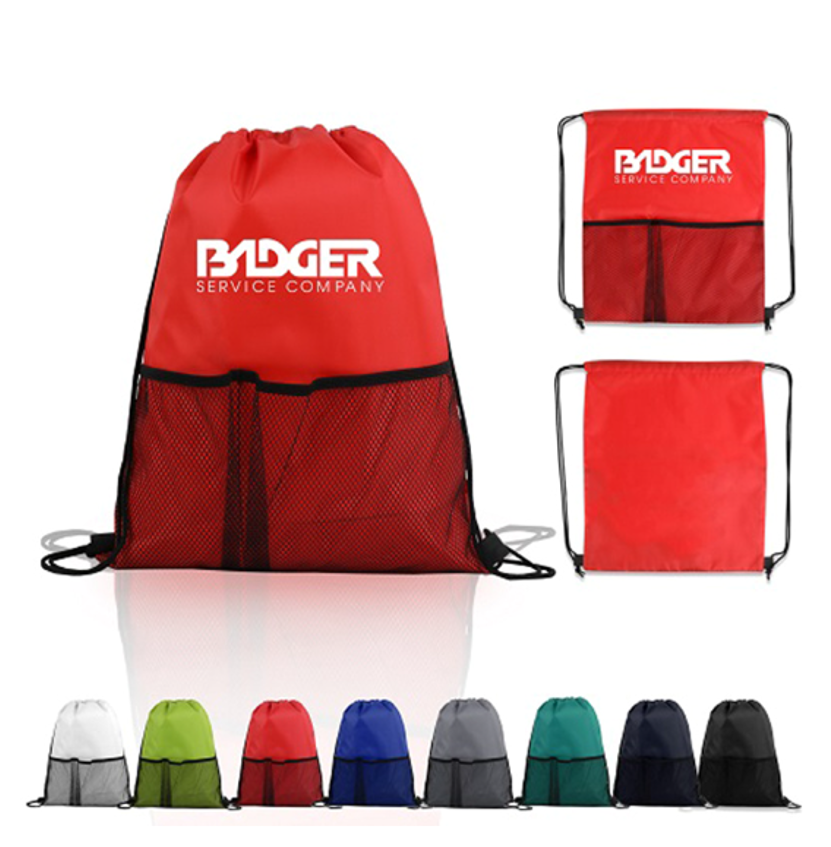 Drawstring Backpack/Mesh Slip Pocket 4